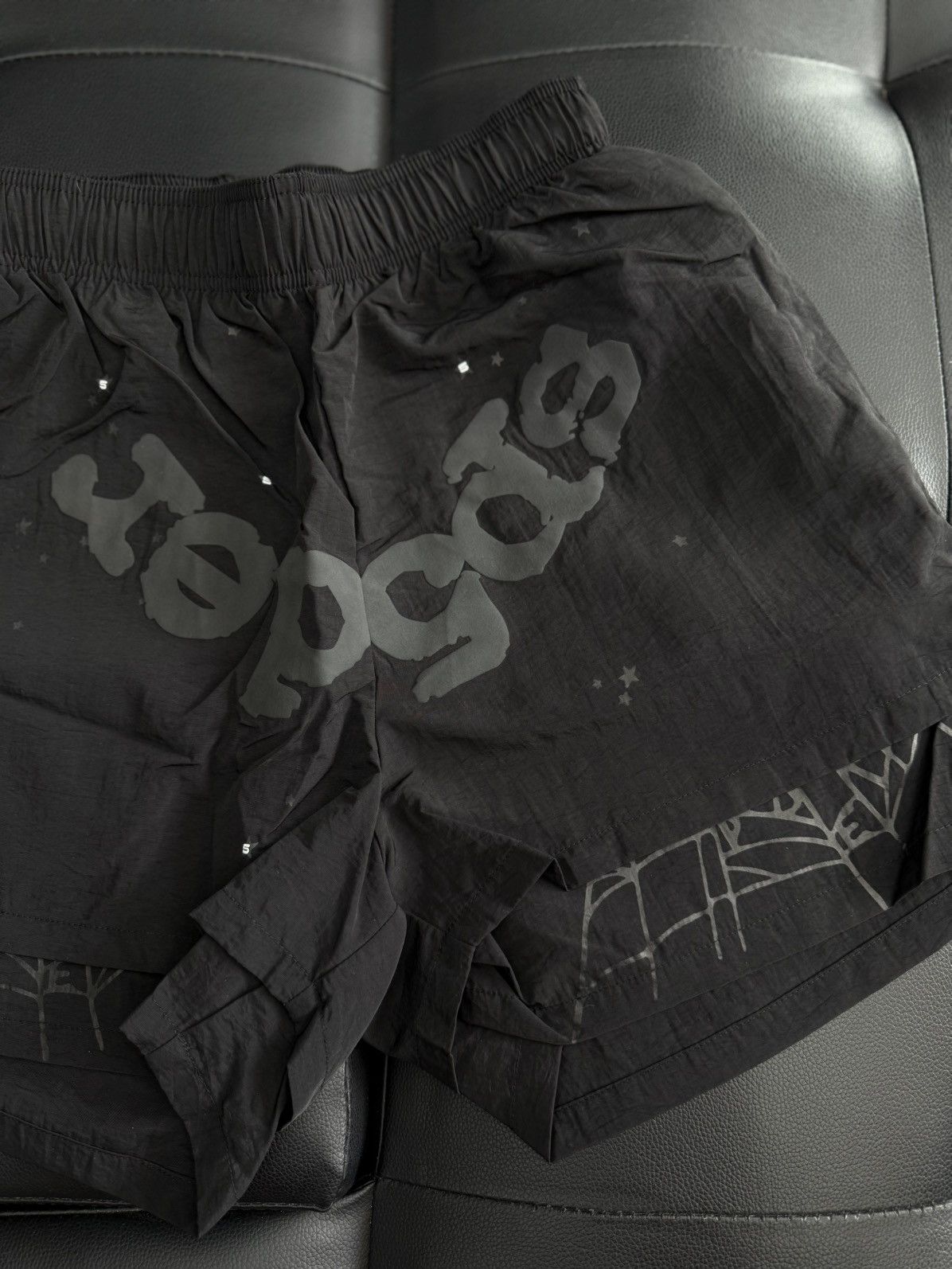 Sp5der Sp5der Double Layer WEB Shorts Size XS (NEW) Black Size US 28 / EU 44 - 2 Thumbnail