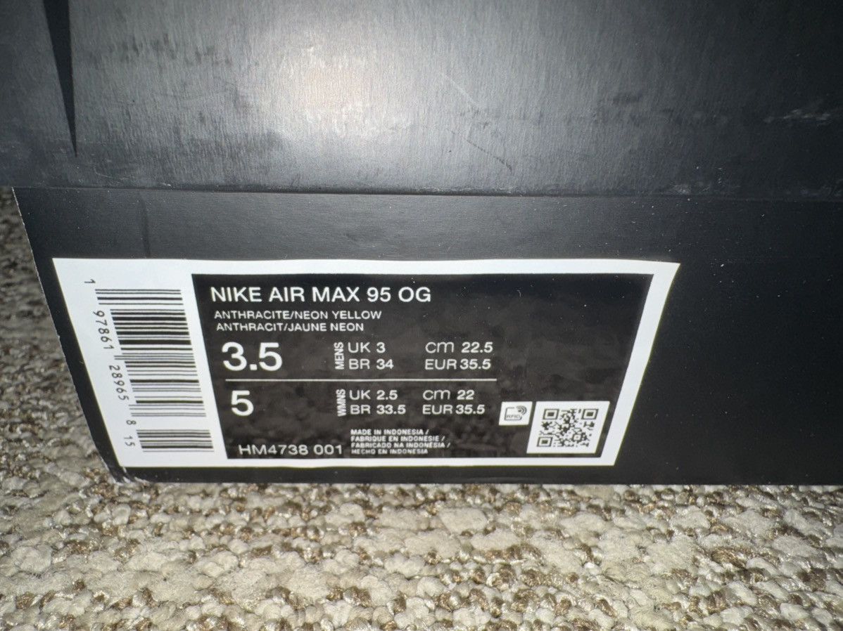 MoMA × Nike Nike Air Max 95 Reverse Neon Moma Exclusive Sz 5W 30th Anniv Size US 5 / IT 35 - 6 Thumbnail