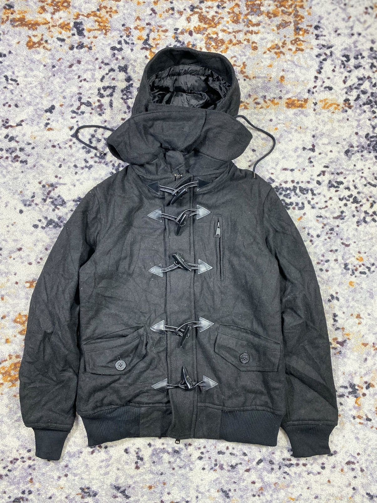 Japanese Brand e.m.p wool Duffle Jacket black Size US M / EU 48-50 / 2 - 2 Thumbnail