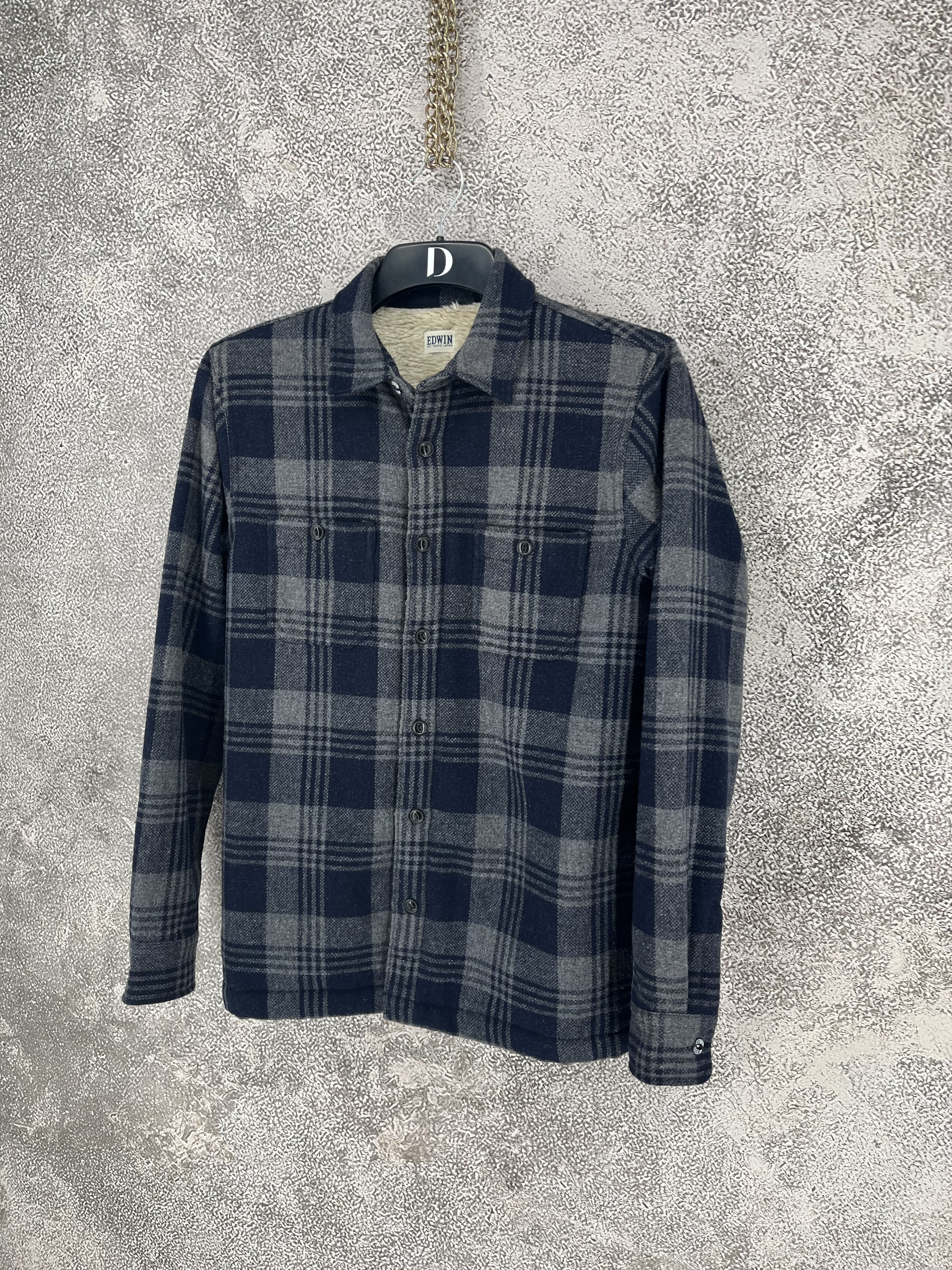 Edwin Edvin Sherpa-Lined Flannel Shirt Jacket Men’s Size-M Size US M / EU 48-50 / 2 - 3 Thumbnail
