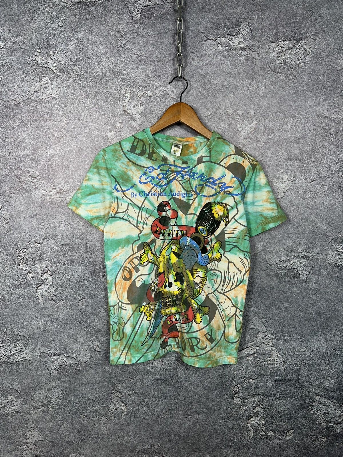 Ed Hardy Vintage Y2K Ed Hardy All Over Print Tie Dye T-shirt Tee Size US S / EU 44-46 / 1 - 1 Thumbnail