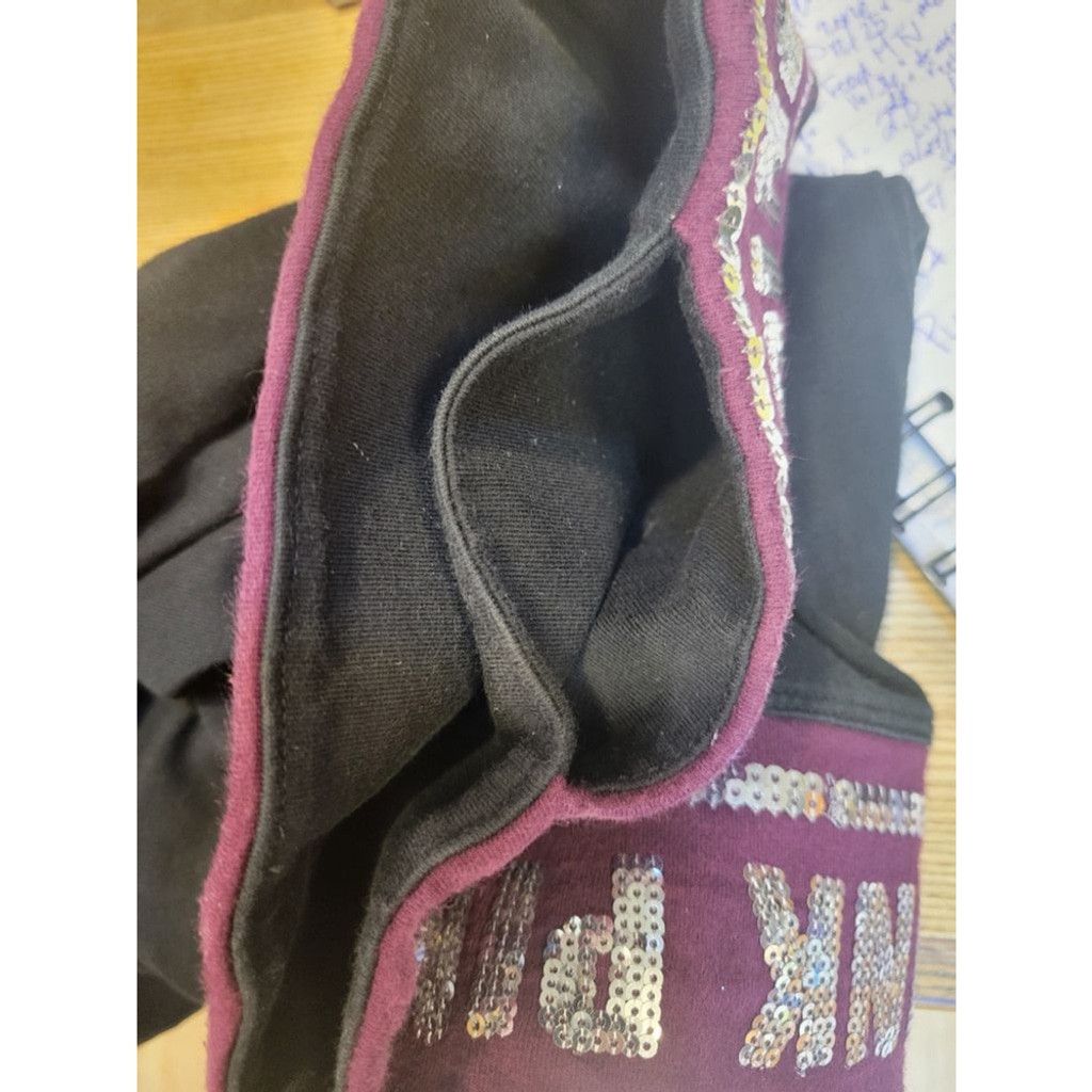 Pink Y2K PINK Victoria's Secret Black Sequin Flared Yoga Pants Size 27" / US 4 / IT 40 - 7 Thumbnail