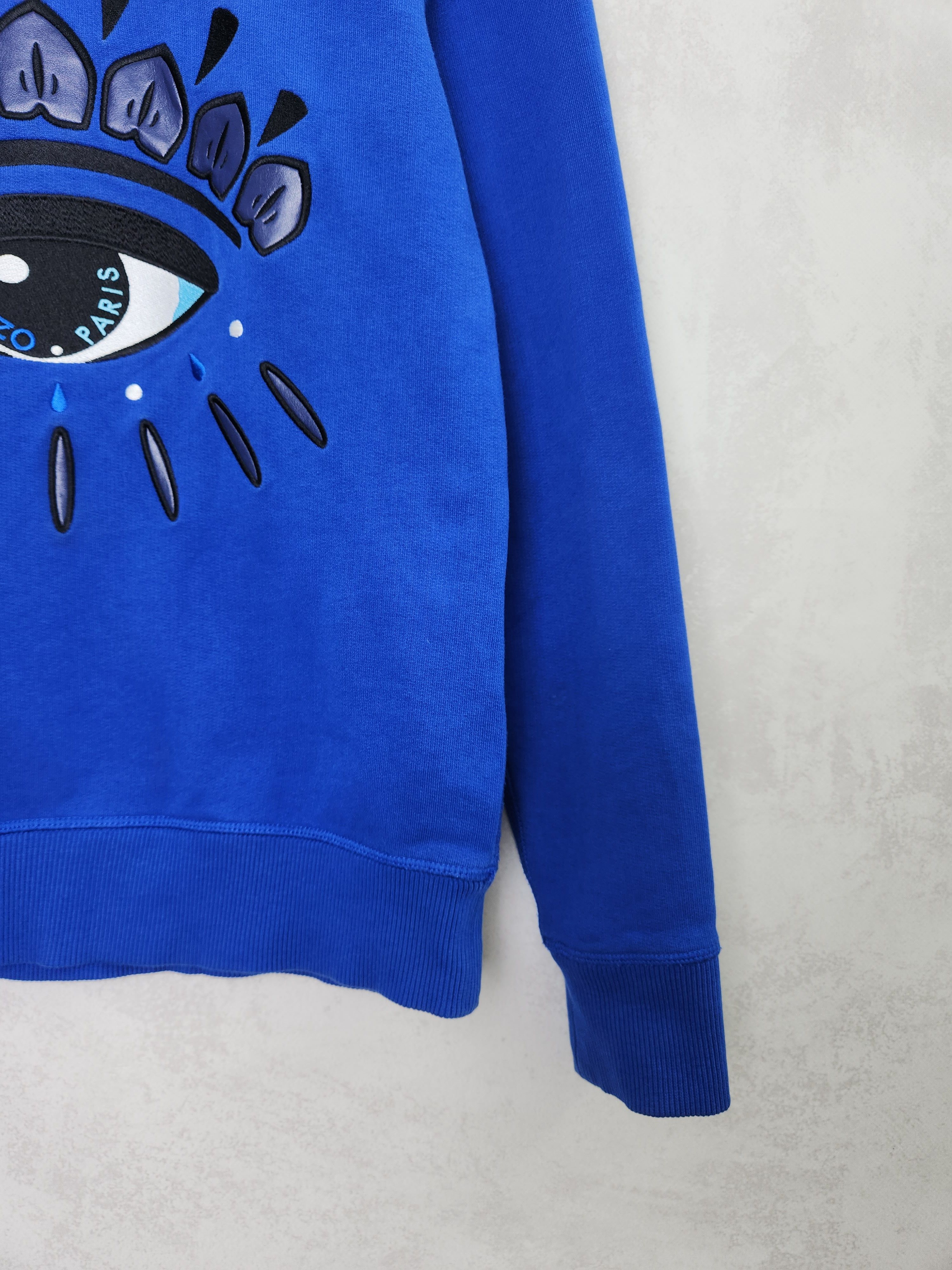 Kenzo Kenzo Blue Eye Embroidered cotton Crew Neck sweatshirt Size S / US 4 / IT 40 - 3 Thumbnail