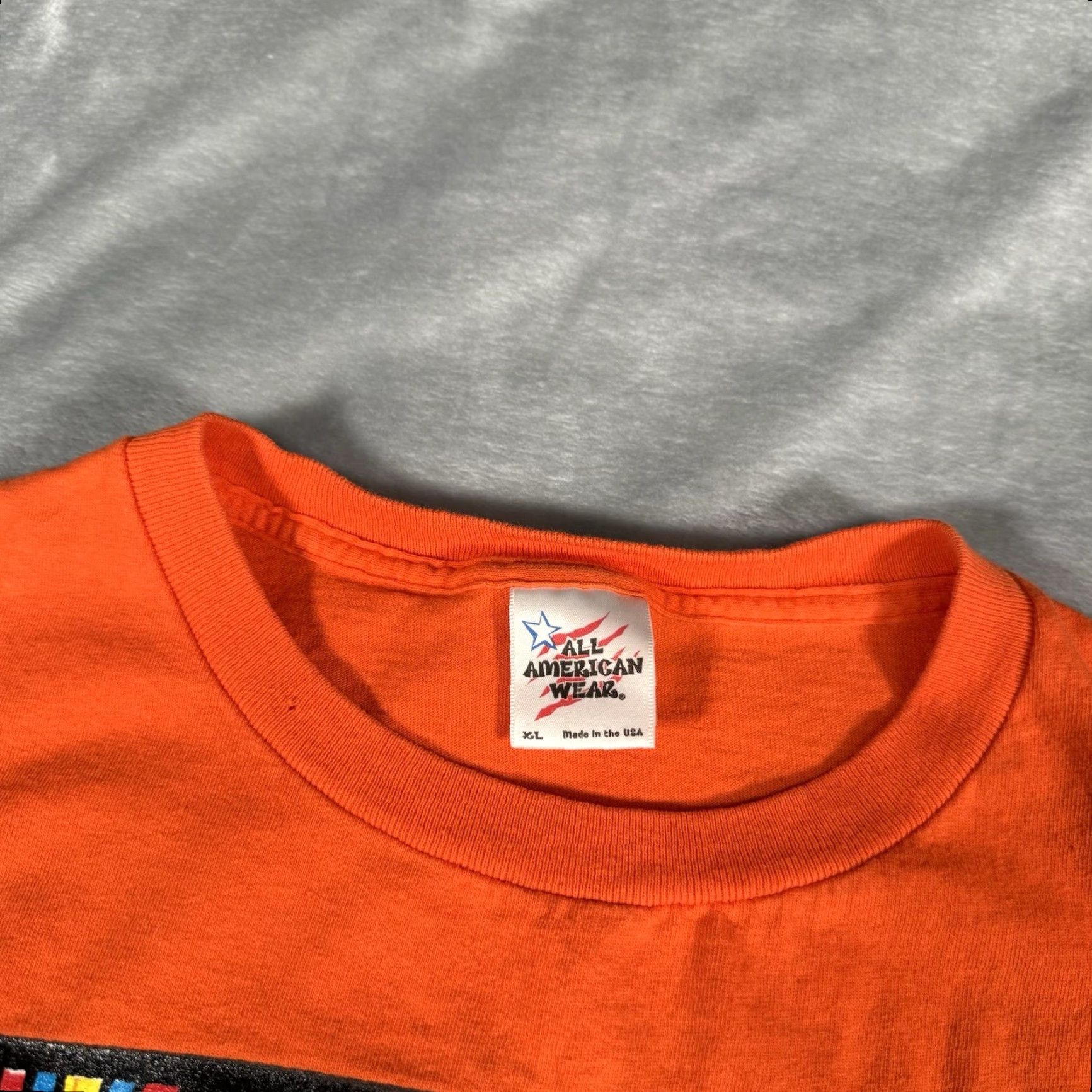 Vintage VINTAGE Unitees T-Shirt Men XL Orange 90s Graphic Print Crew Neck Short Sleeve Cotton United States Vintage Logo Mens Size US XL / EU 56 / 4 - 4 Thumbnail