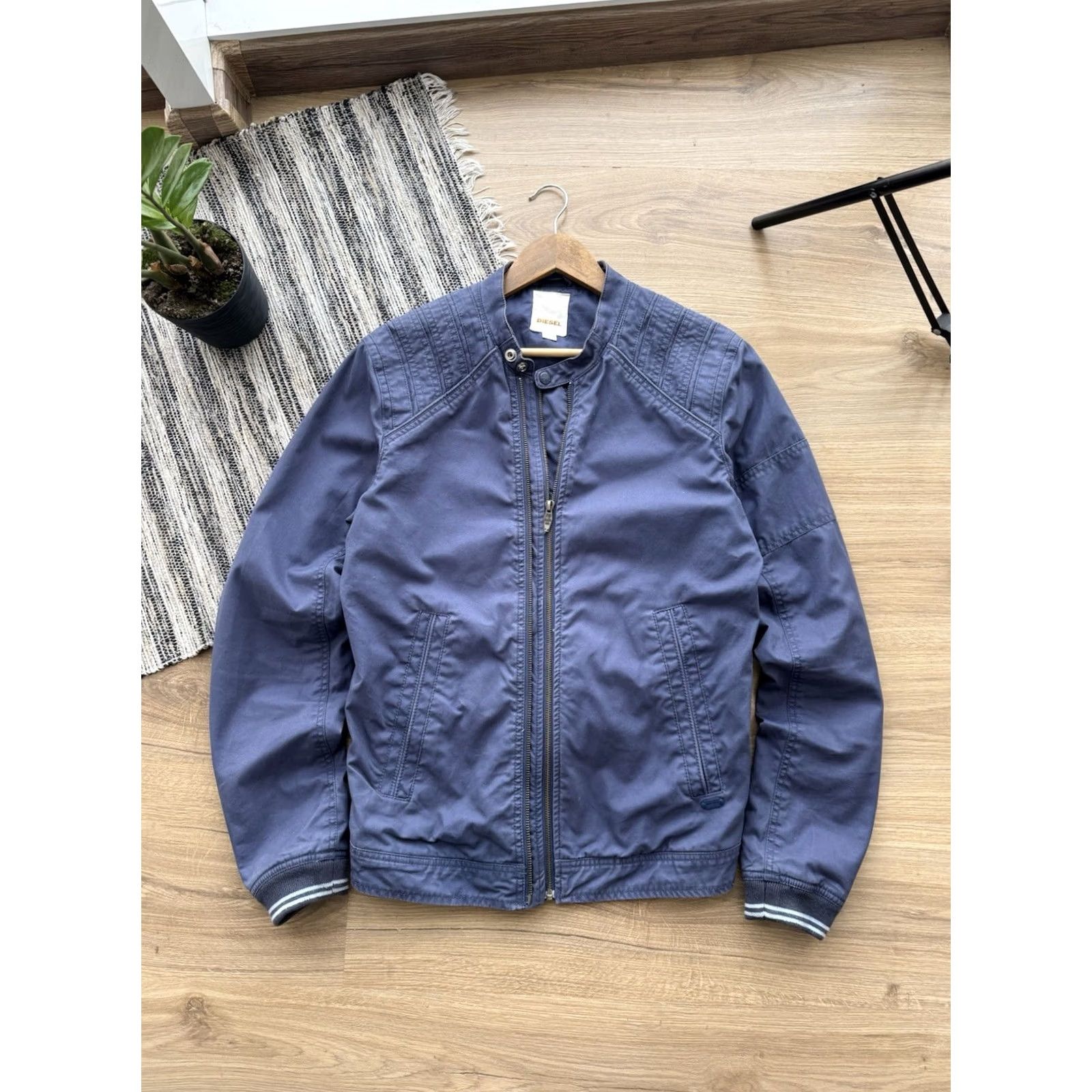 Diesel DIESEL VINTAGE BIKER JACKET Denim Blue Cotton Size M Men Classic 80s 90s Retro Streetwear Size US M / EU 48-50 / 2 - 6 Thumbnail