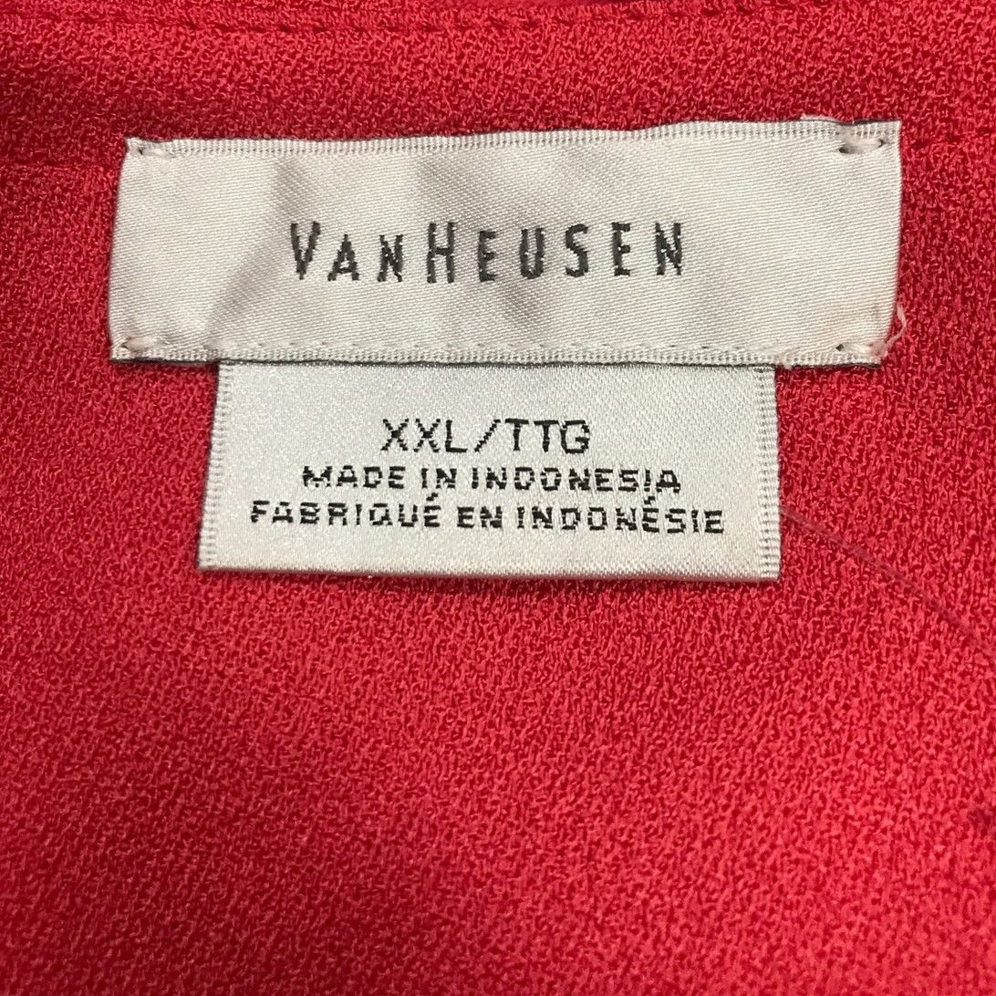 Van Heusen Van Heusen Red Scoop Neck Tank Top XXL Size XXL / US 16-18 / IT 52-54 - 3 Thumbnail