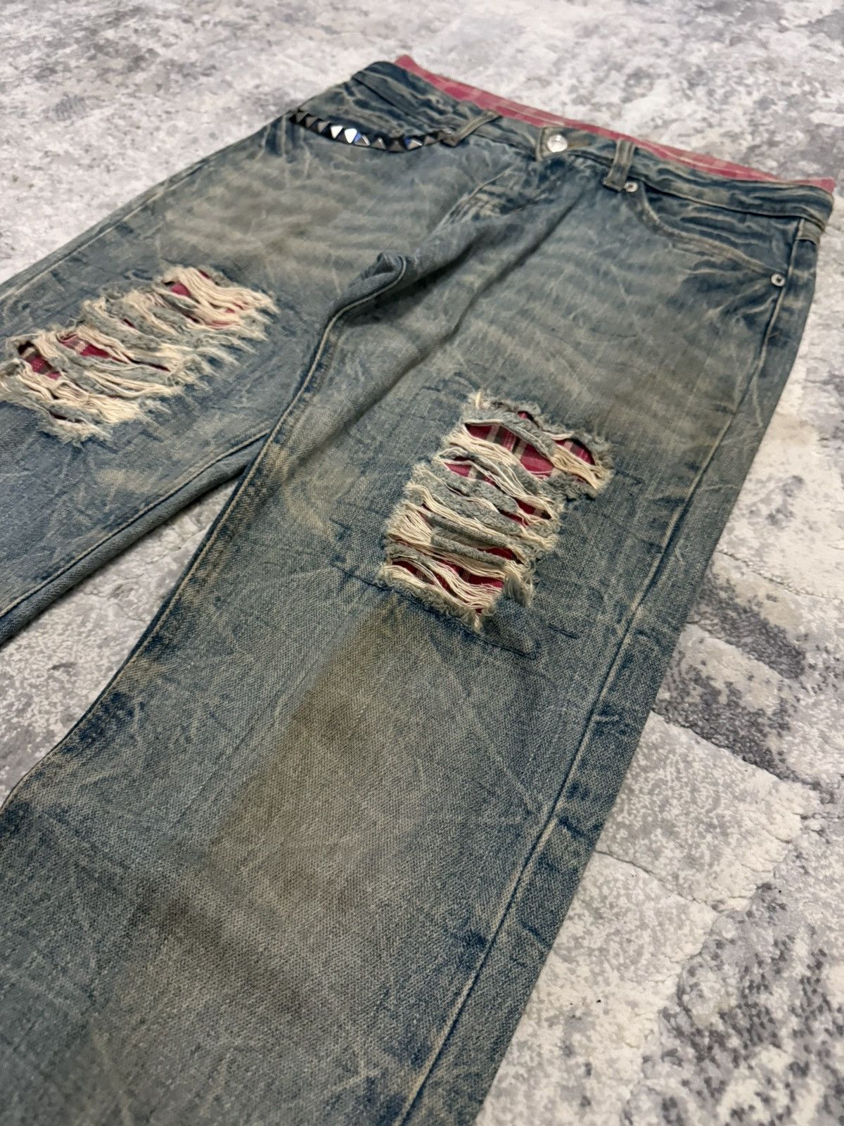 Hysteric Glamour Hysteric Glamour Style Studded Distressed Double Waist Jeans Size US 30 / EU 46 - 9 Thumbnail