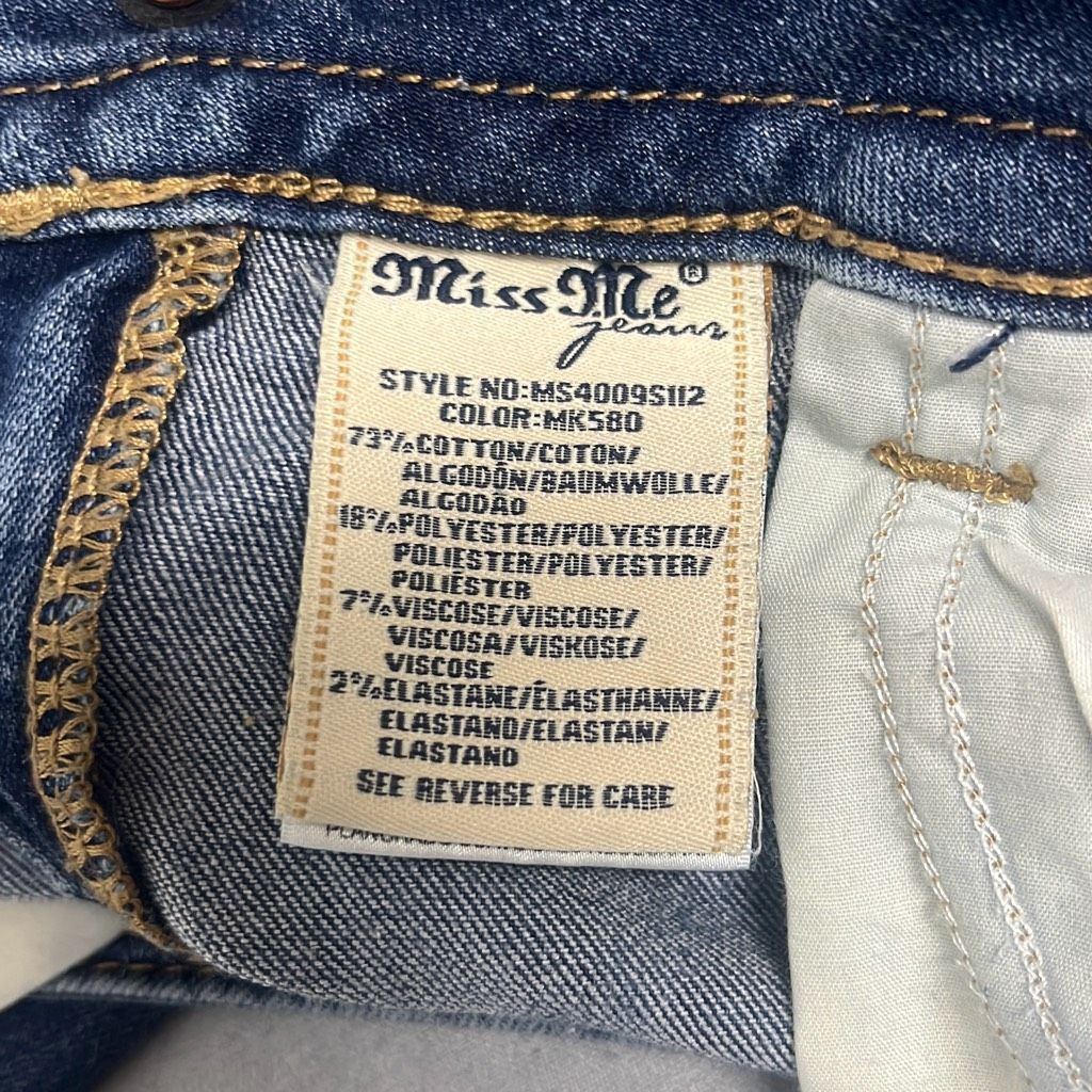 Other Miss Me Womens Size 26 Skinny Mid Rise Denim Jeans Blue Pock Size 27" / US 4 / IT 40 - 9 Thumbnail