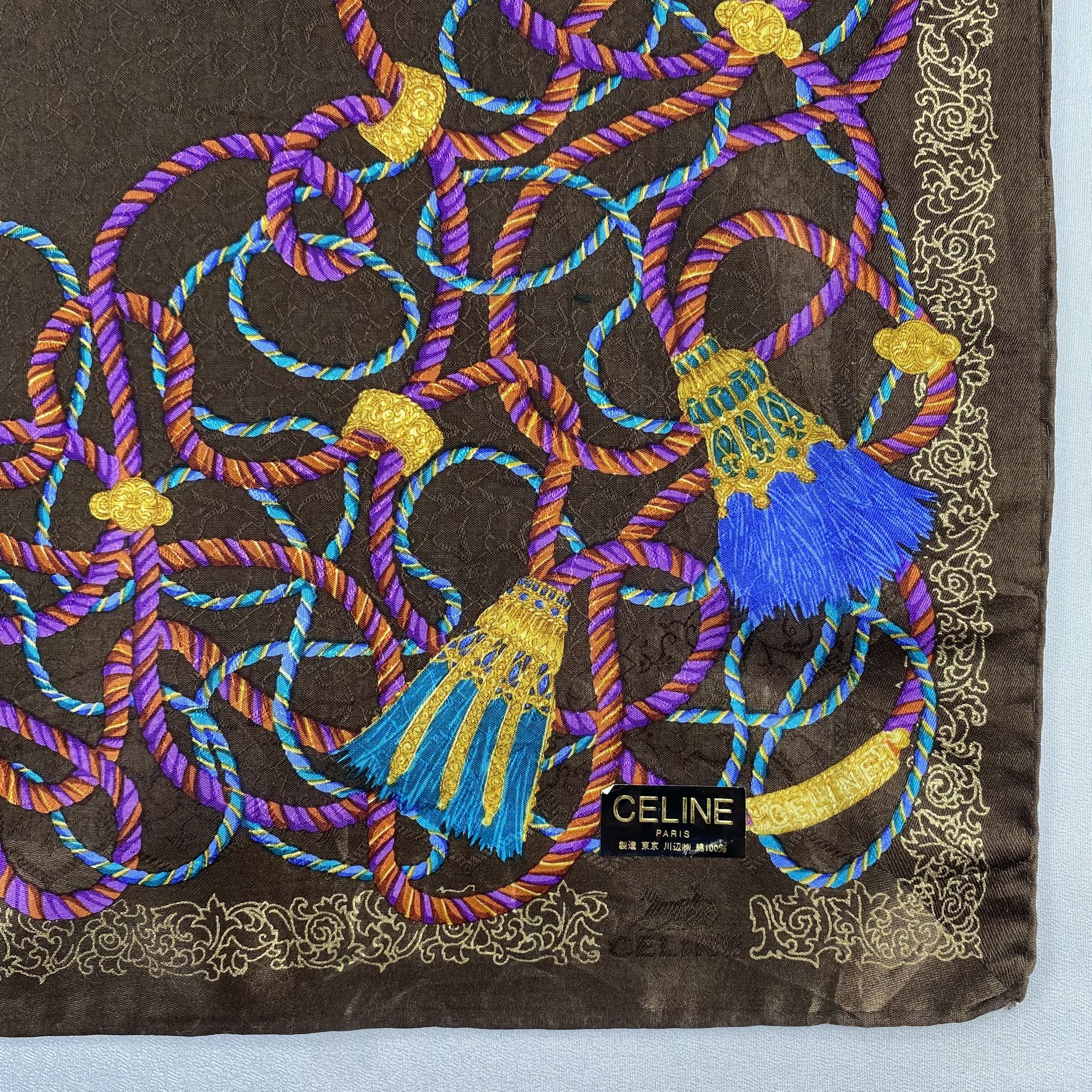Celine × Vintage NWT Celine Neckerchief / Bandana / Handkerchief-P1839 Size ONE SIZE - 3 Thumbnail