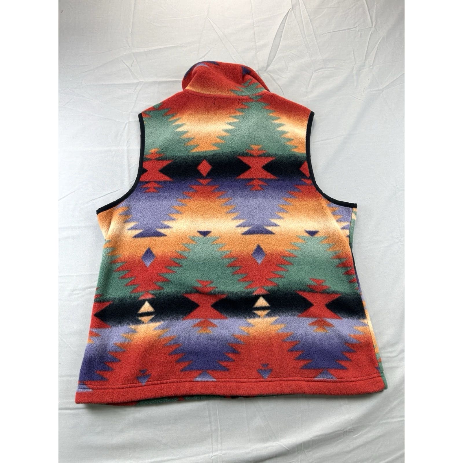 Chaps Chaps Fleeece Vest Full Zip Aztec Southwestern Multicolor Petite L Womens Vest, Chaps By Ralph Lauren, Polyester, Basic Jacket, Great condition Size L / US 10 / IT 46 - 2 Thumbnail