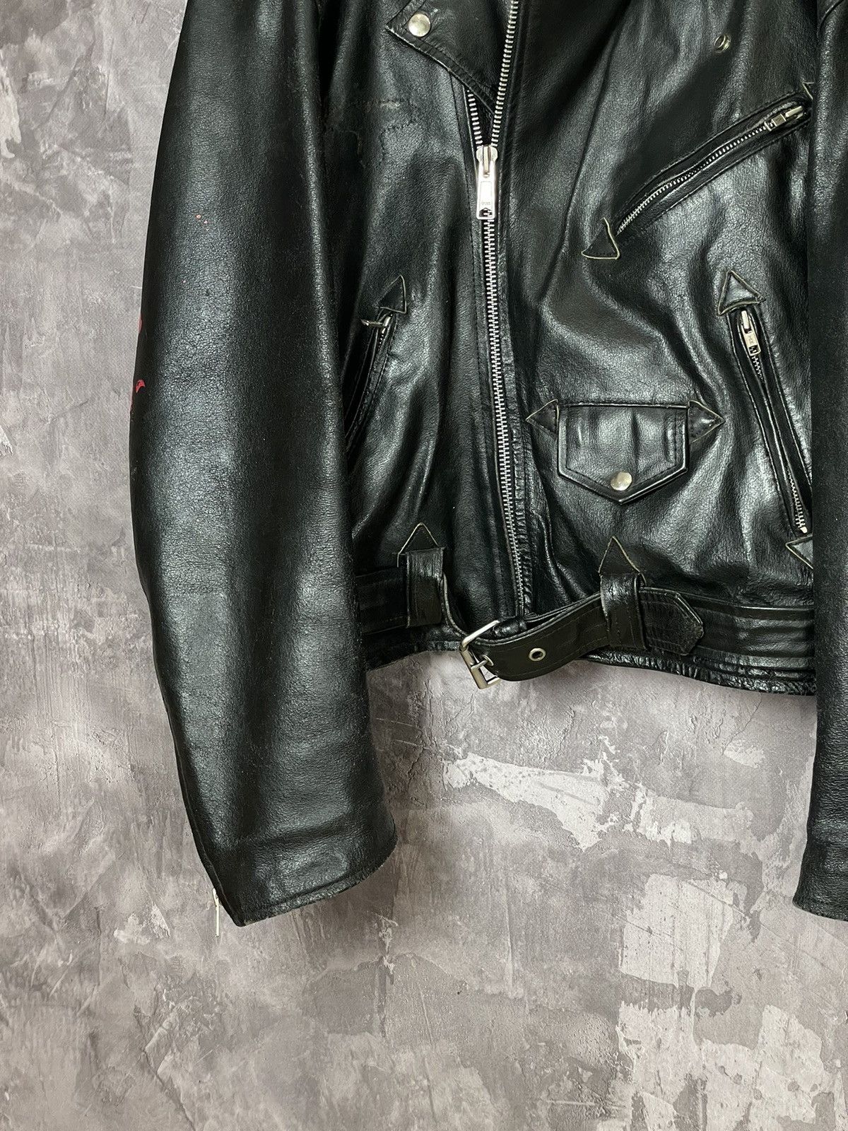 Vintage Vintage Leather Biker Motorcycle Jacket Streetwear 90s Size US L / EU 52-54 / 3 - 6 Thumbnail