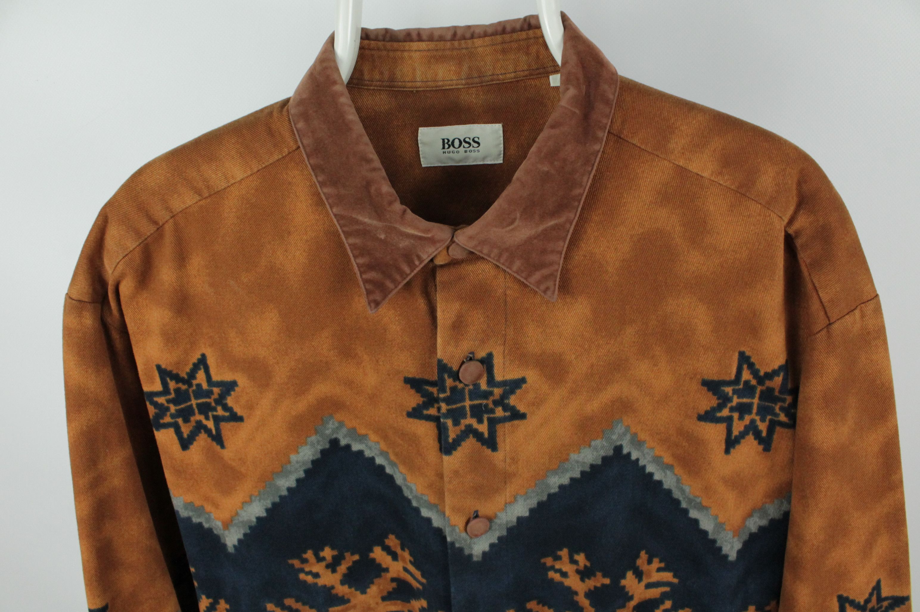 Hugo Boss RARE Vintage Hugo Boss Flannel Snowflake Pattern Shirt Size US XL / EU 56 / 4 - 2 Thumbnail