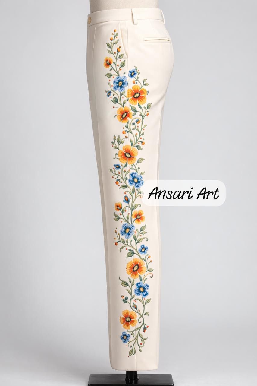 Other Men 2PC Customized Floral Embroidery Cowboy Nudie Outfit Size 40L - 5 Thumbnail