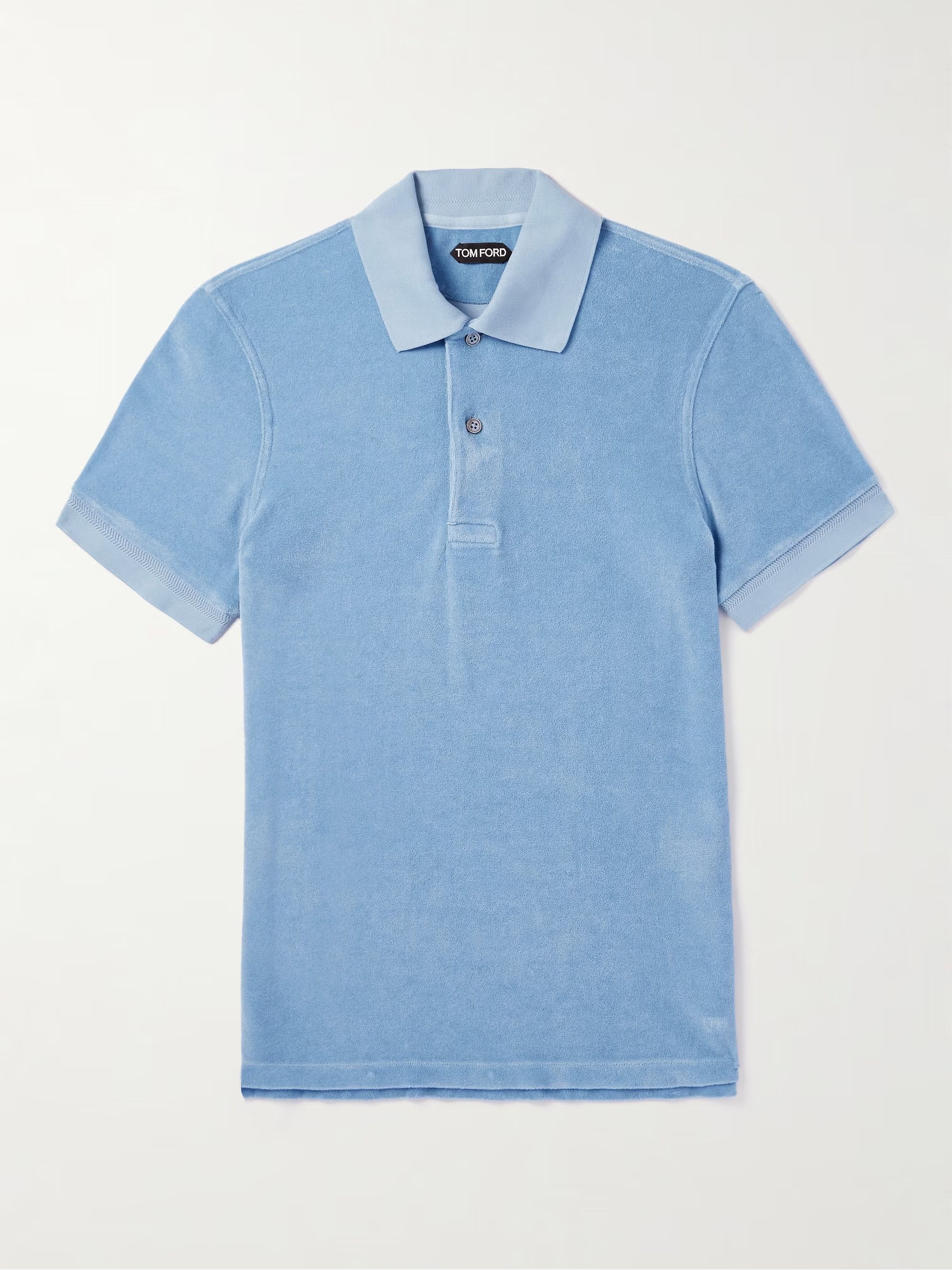 Tom Ford o1w1db10125 JPS003 Polo Shirt in Light Blue Size US L / EU 52-54 / 3 - 1 Preview