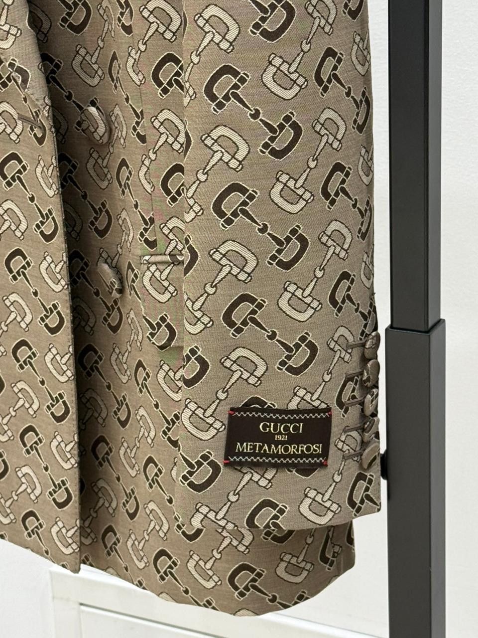 Gucci CC28 Maxi Horsebit Double-Breasted Blazer in Brown Size US M / EU 48-50 / 2 - 4 Thumbnail