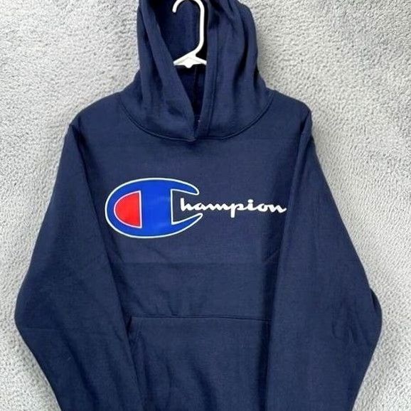 Champion Champion Hoodie Men Small Navy Graphic Print Sweatshirt Pullover Logo - Athletic New F47 Size US S / EU 44-46 / 1 - 5 Thumbnail