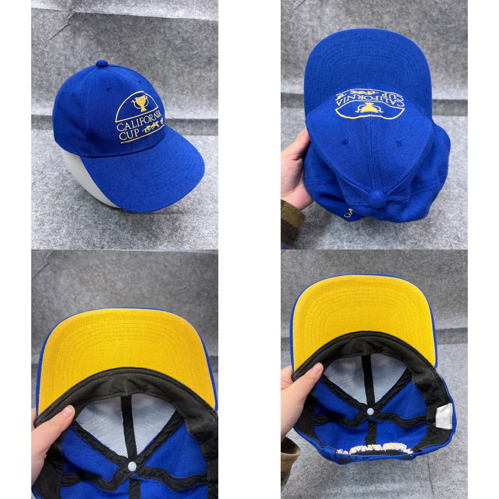 Vintage California Cup CTBA Hat Cap Snap Back Adult One Size Blue Cotton Twill Horse Racing Size ONE SIZE - 8 Thumbnail