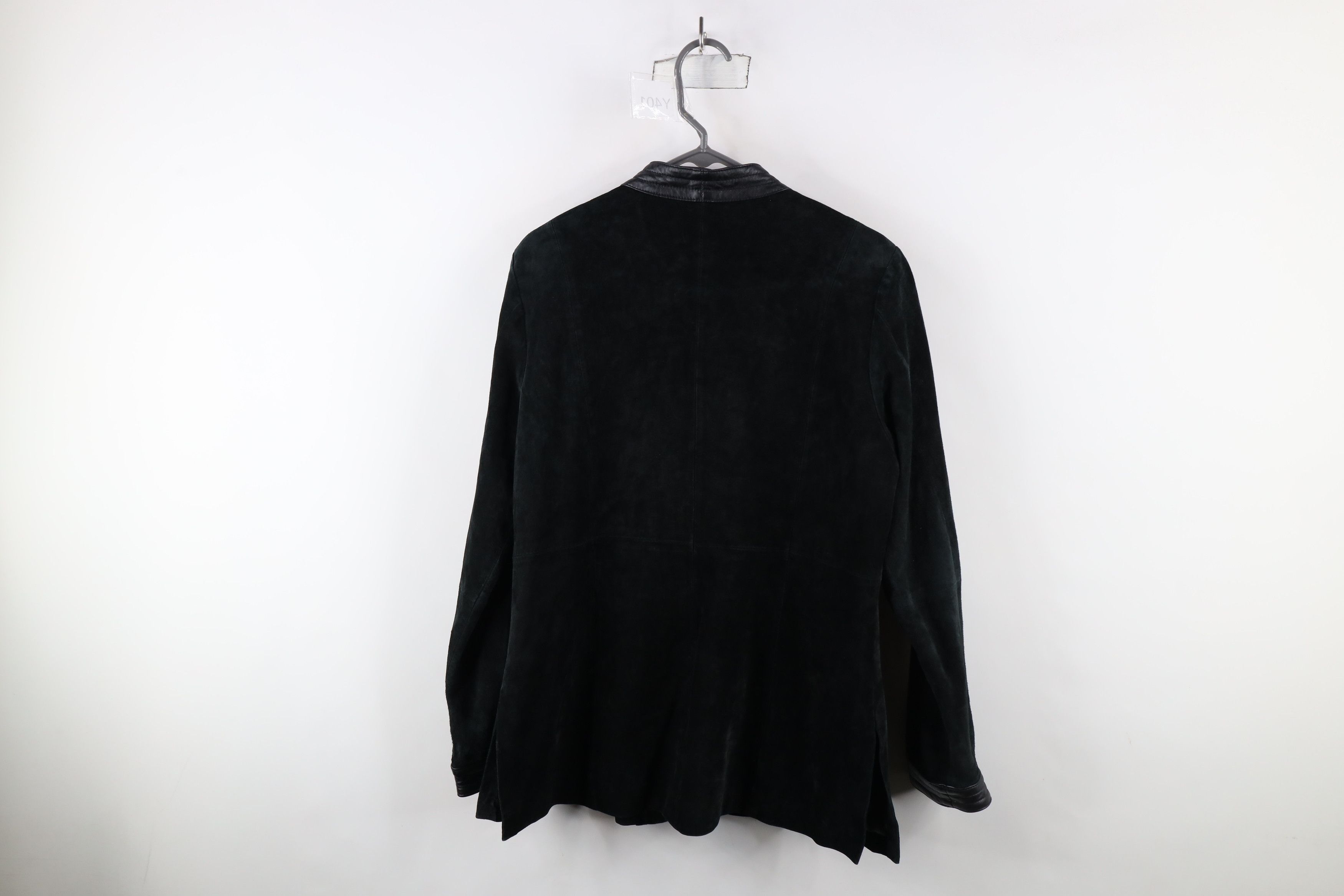 Vintage Vintage 90s Streetwear Goth Leather Tie Front Jacket Black Size M / US 6-8 / IT 42-44 - 9 Thumbnail