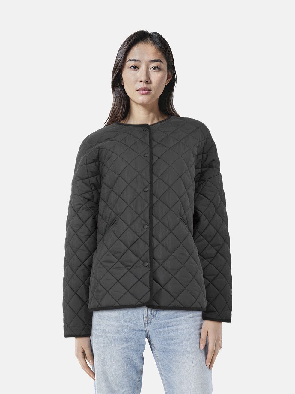 Toteme Black Quilted Jacket Size L / US 10 / IT 46 - 1 Thumbnail