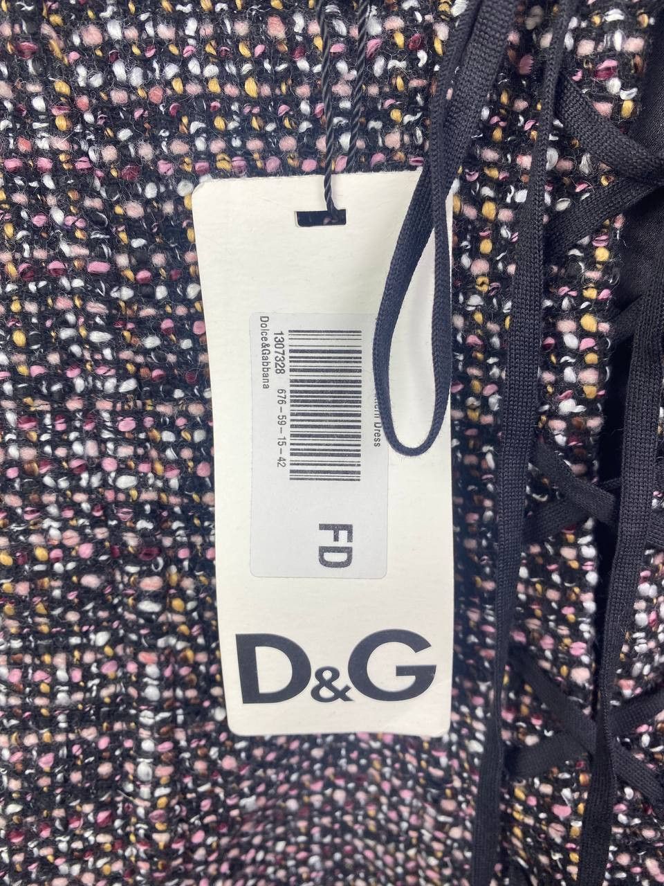 Dolce & Gabbana Dolce&Gabbana tweed mini dress lace up back size S Size S / US 4 / IT 40 - 8 Thumbnail