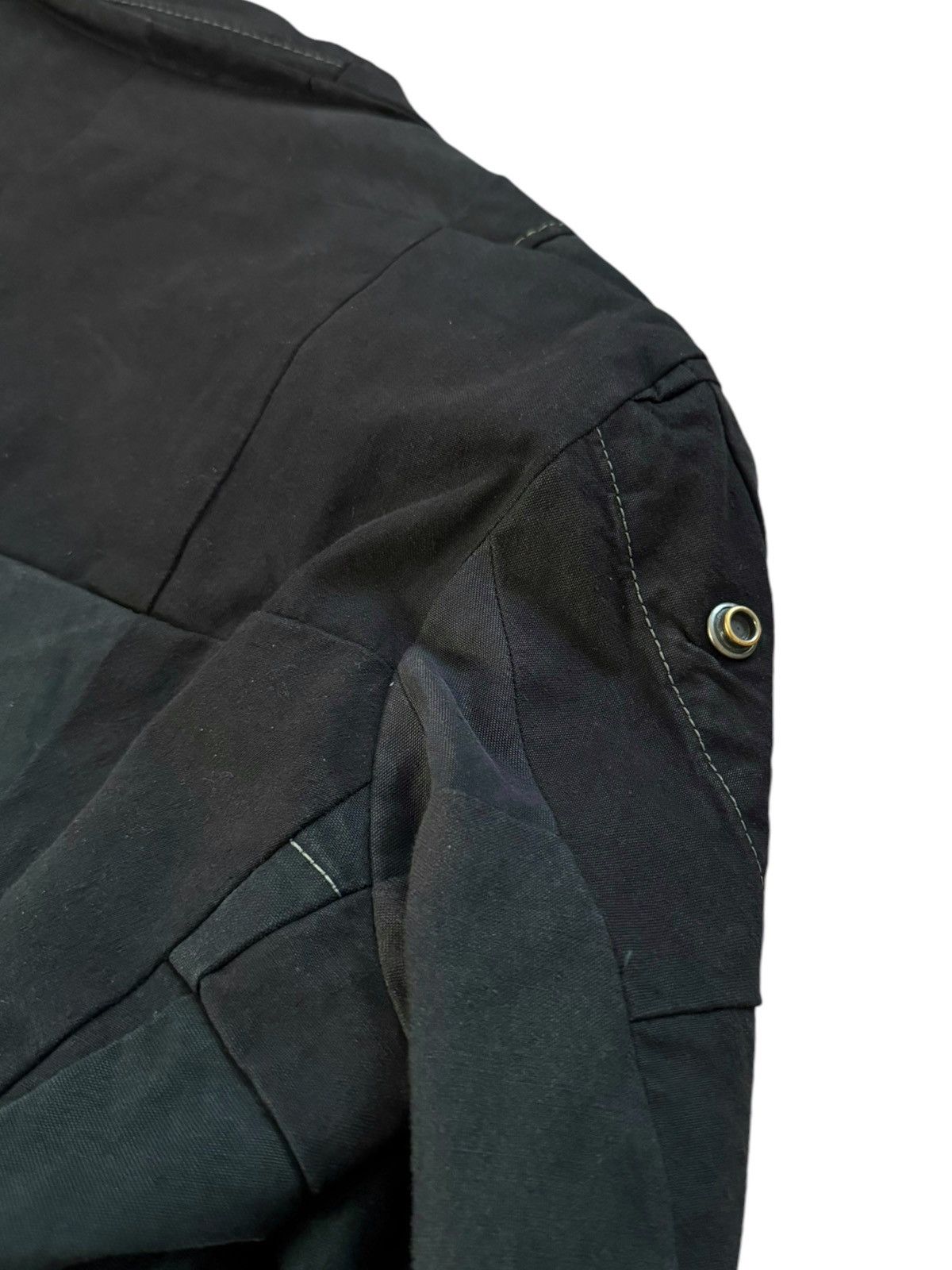 Greg Lauren Sz3 1/1 Black Workwear Tux Ollie Blazer Patchwork Jacket Size US L / EU 52-54 / 3 - 4 Thumbnail