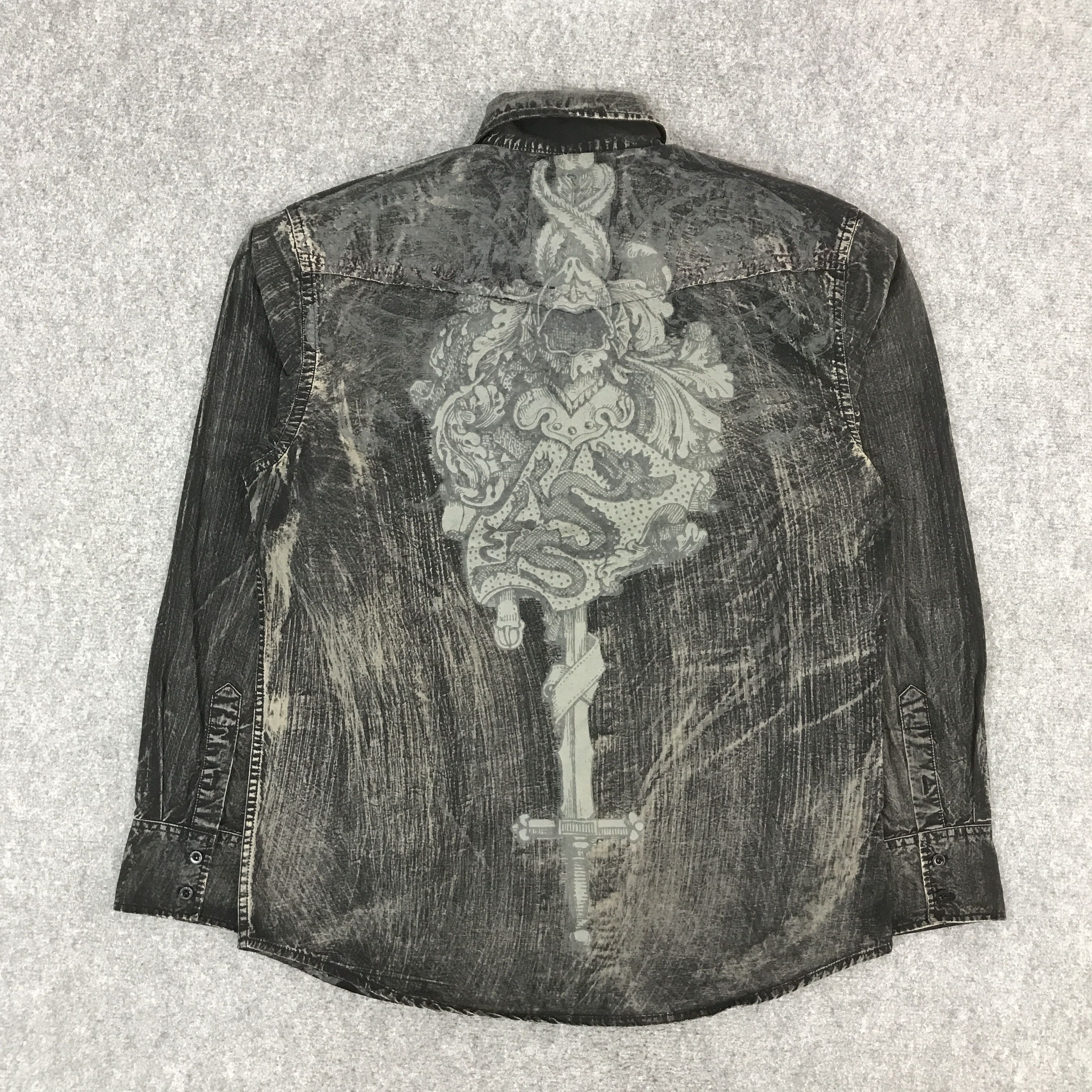 If Six Was Nine × Japanese Brand × Roar ROAR BLACK DESIGN BUTTON UP SHIRT Size US L / EU 52-54 / 3 - 2 Thumbnail