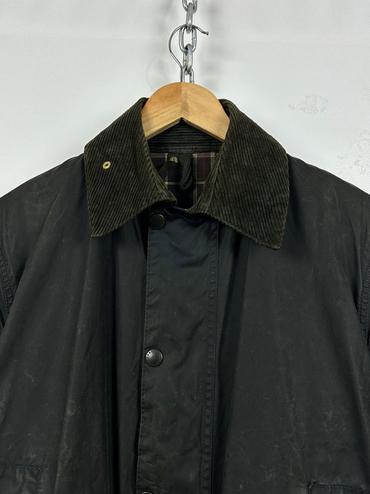 Barbour Vintage Barbour Border Waxed Coat Jacket Made in England Size US S / EU 44-46 / 1 - 8 Thumbnail
