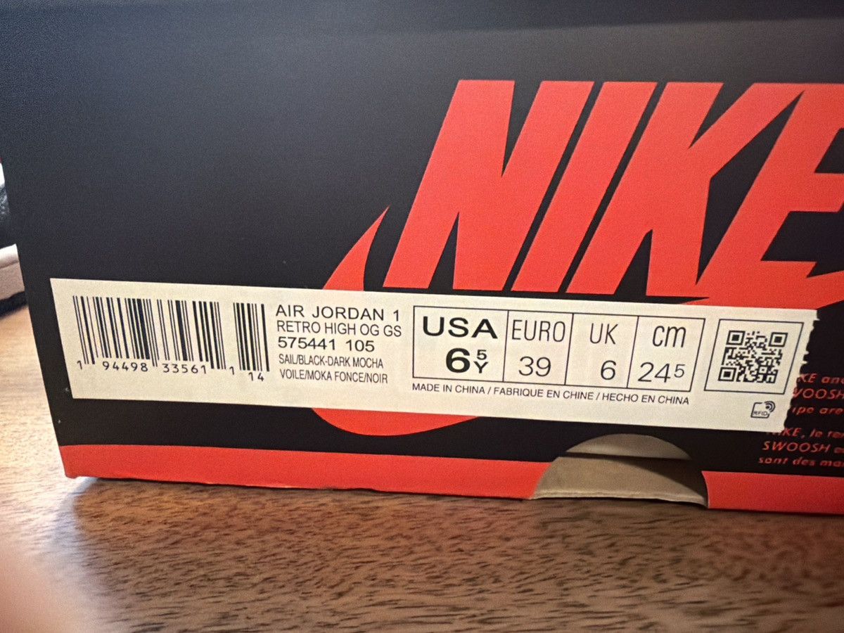 Jordan Brand Retro Air Jordan 1 Mocha Size US 6.5 / EU 39-40 - 5 Thumbnail