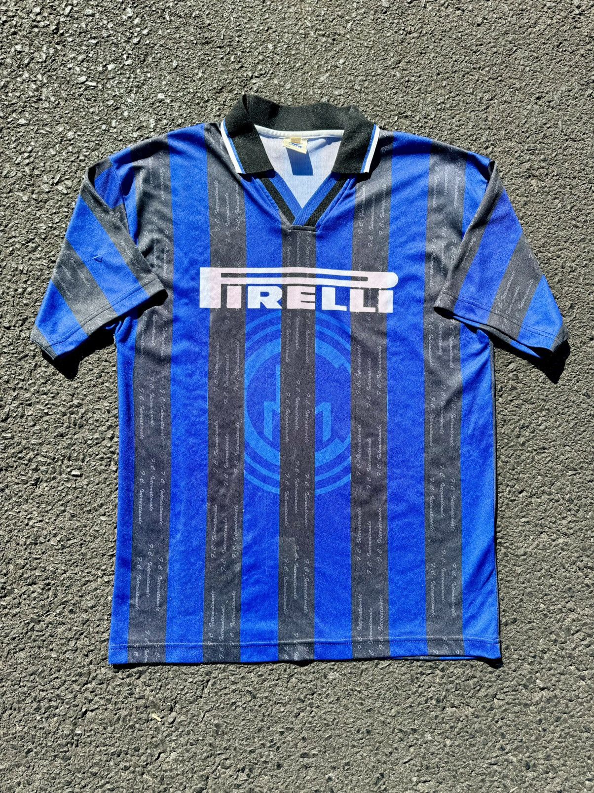 Vintage Vintage 90’s Pirelli Inter Milan Retro Soccer Jersey Size US XL / EU 56 / 4 - 1 Thumbnail