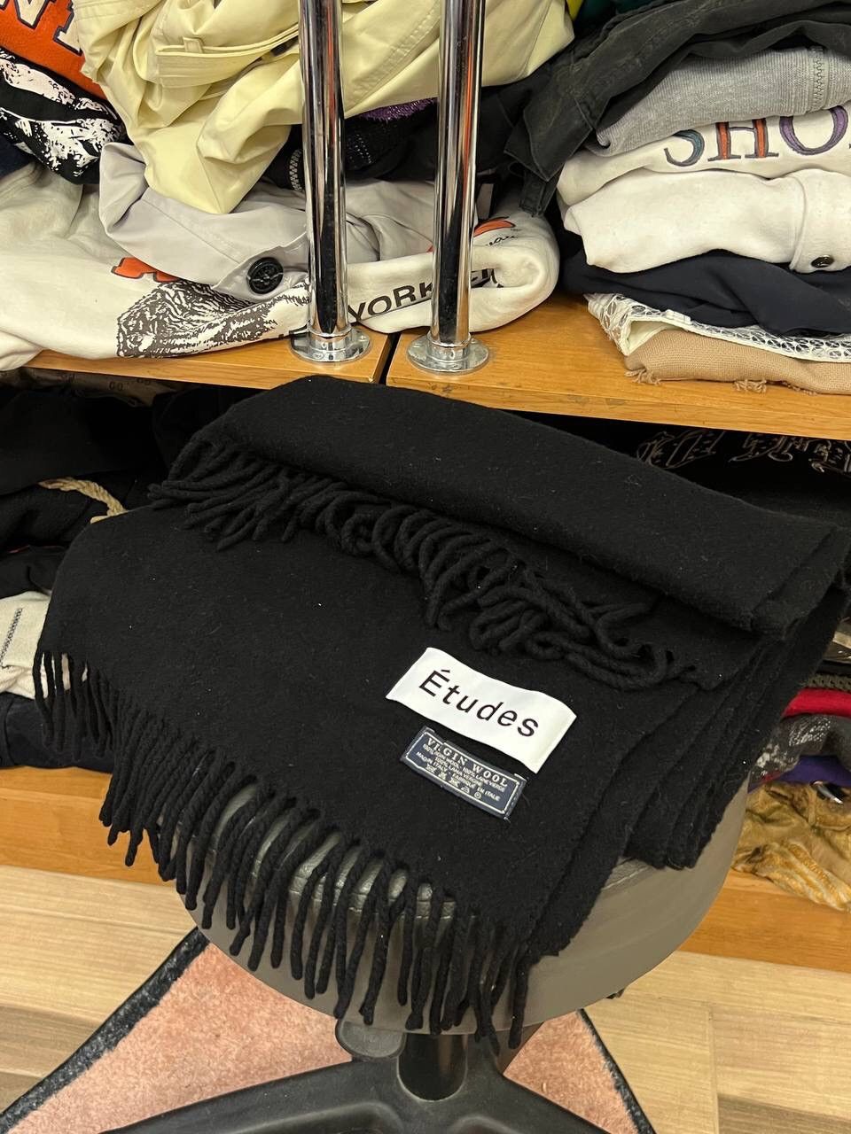 Etudes Etudes Magnolia Scarf Black Wool Lux Size ONE SIZE - 1 Thumbnail