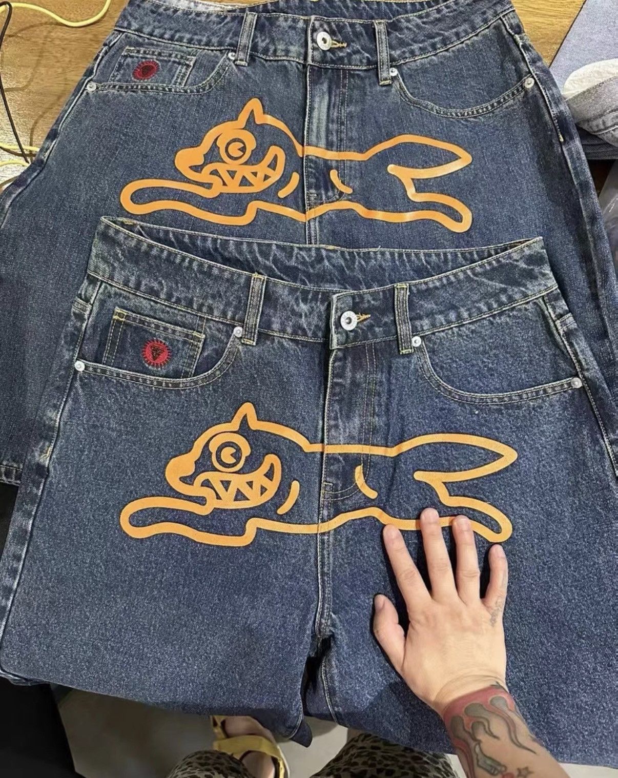 Billionaire Boys Club BBC ICECREAM Three-Color Flying Dog Denim Shorts Size US 34 / EU 50 - 5 Thumbnail