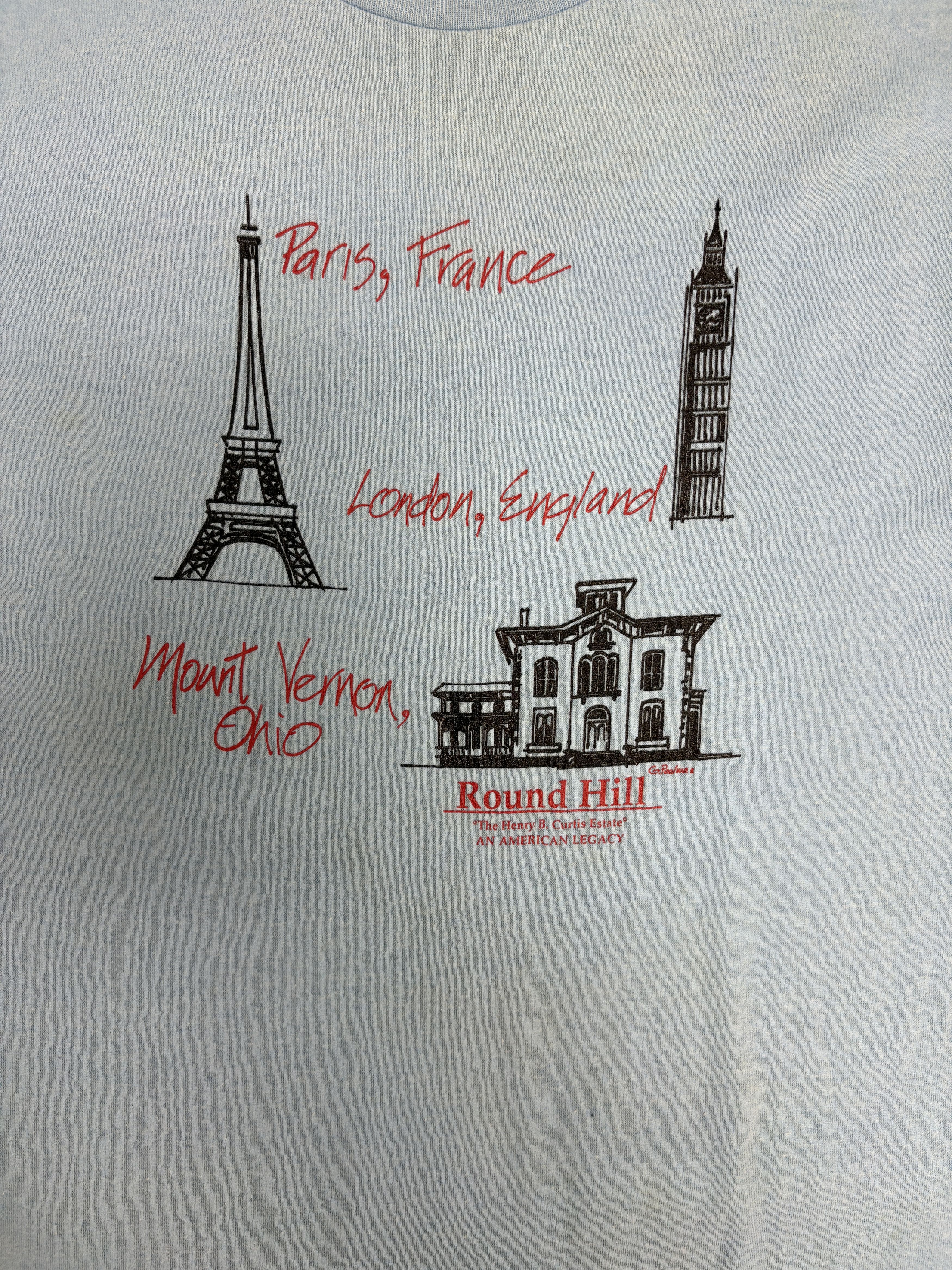 Vintage Round Hill Mount Vernon, Ohio Vintage Blue T-Shirt Tee Size US L / EU 52-54 / 3 - 2 Thumbnail