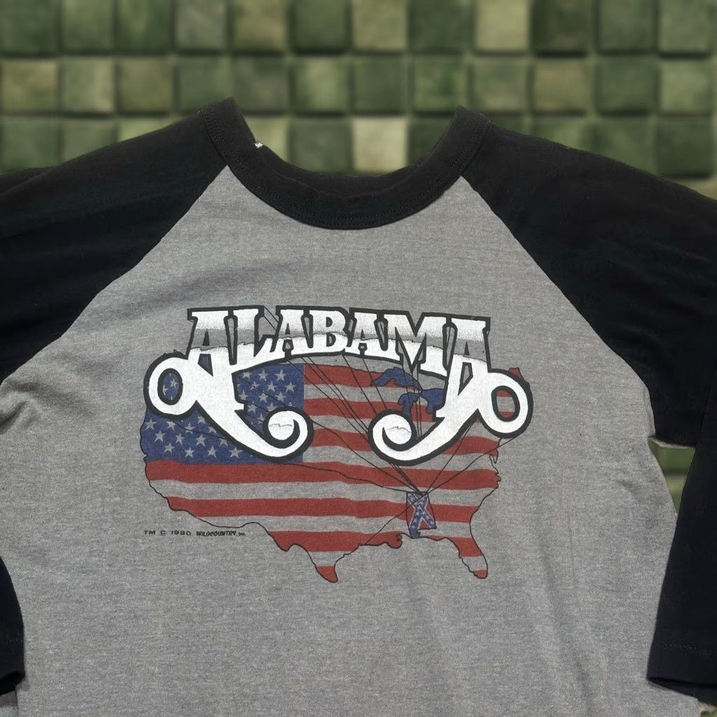Vintage VINTAGE Alabama Ringer Single Stitch T Shirt Mens Small Gray Country 80s Logo Graphic Print Crew Neck 3/4 Sleeve Cotton Knit Short Sleeve? Size US S / EU 44-46 / 1 - 1 Thumbnail