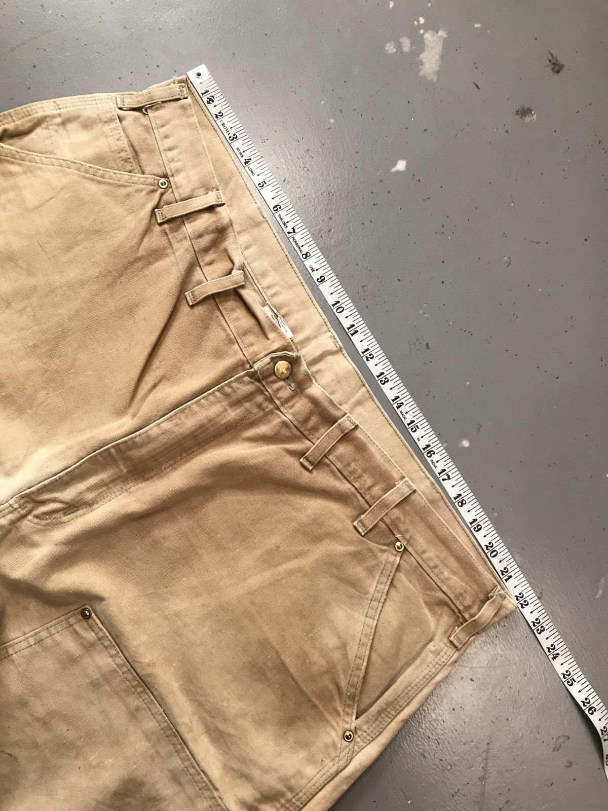 Carhartt Vintage sunfade Carhartt B01 BRN double knee workwear denim Size US 44 / EU 60 - 8 Thumbnail