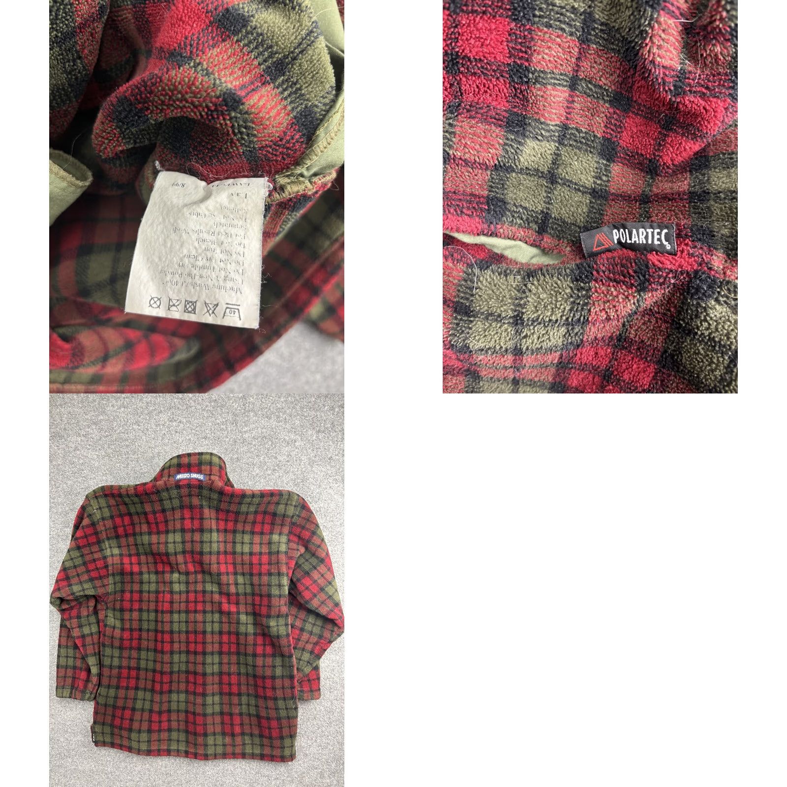 Musto Musto Snugs Polartec Pullover Mens M Red Plaid Long Sleeve Fleece Top Size US M / EU 48-50 / 2 - 8 Thumbnail