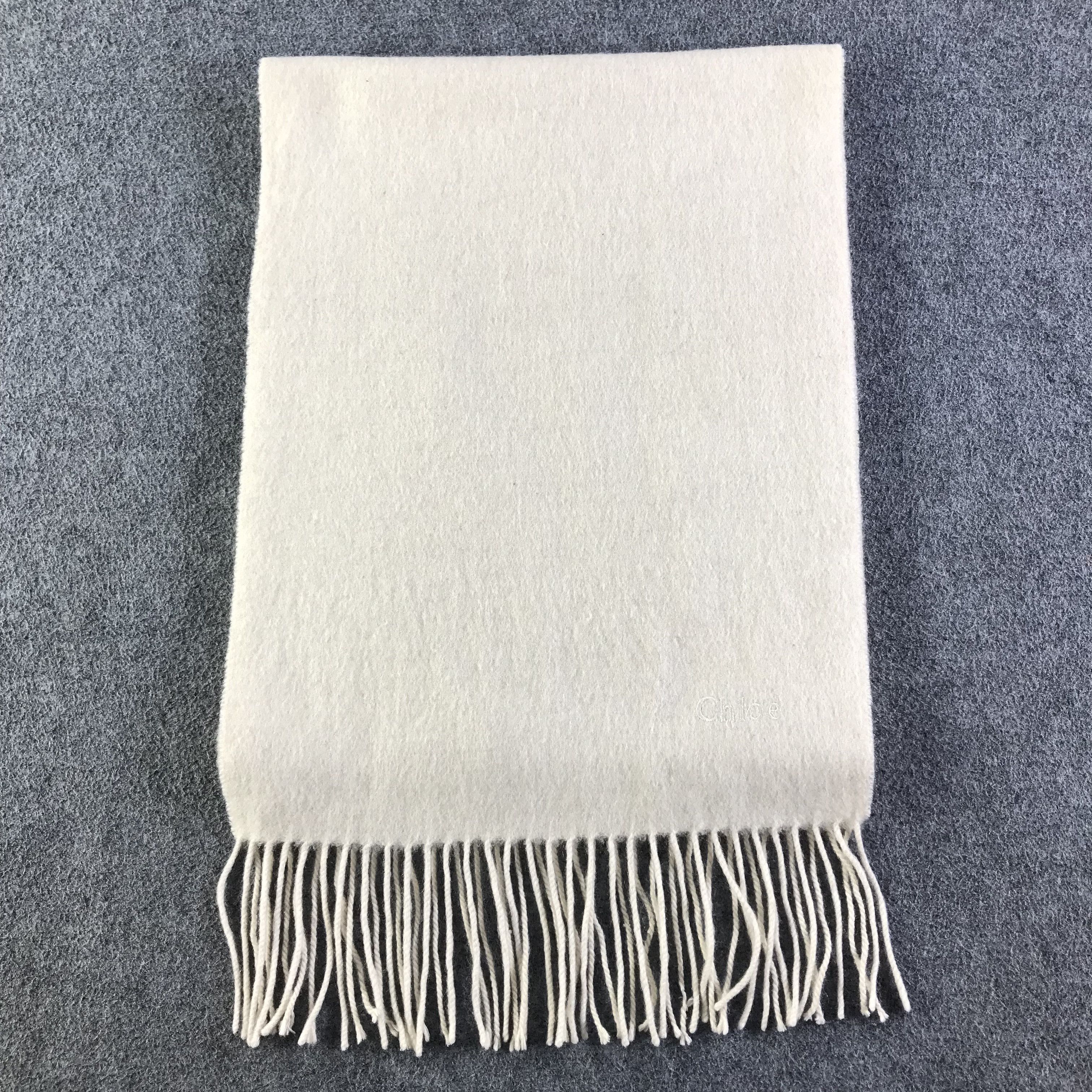 Chloe × Vintage Chloe Cashmere Scarf / Muffler / Neckwear SS1489 Size ONE SIZE - 3 Thumbnail
