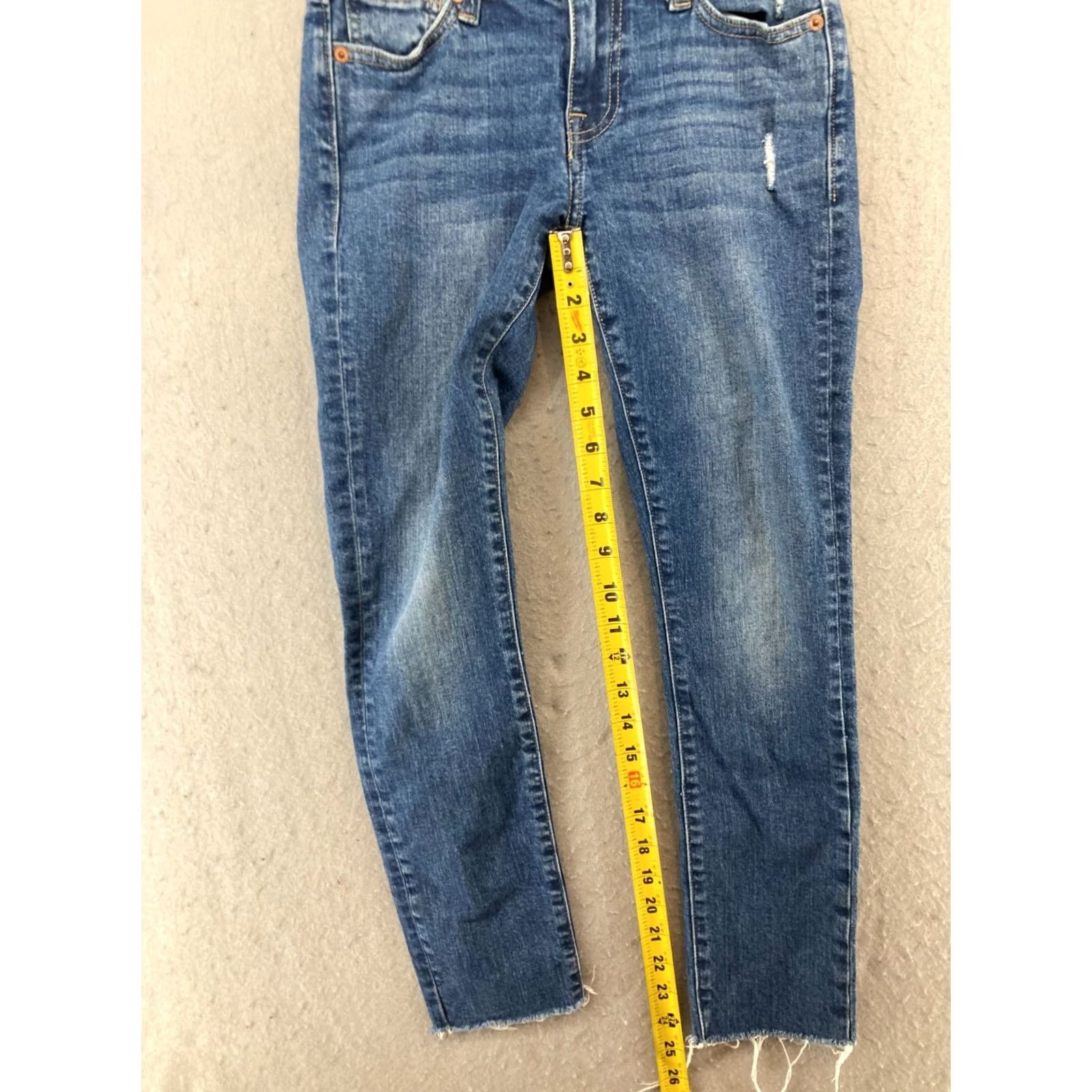 Lucky Brand Lucky Brand Lolita Skinny Jeans 00 24 Blue Crop Raw Hem Denim Woman Slim 5-Pocket Modern Bohemian Size 24" / US 00 / IT 34 - 5 Thumbnail