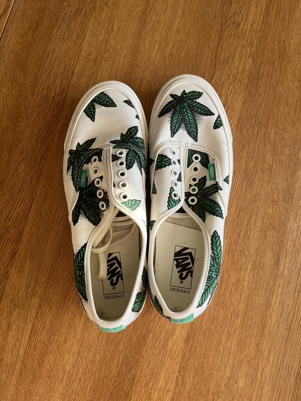 Vans VANS OG Authentic LX Sweet Leaf "420" White/Green Size US 10 / EU 43 - 9 Thumbnail