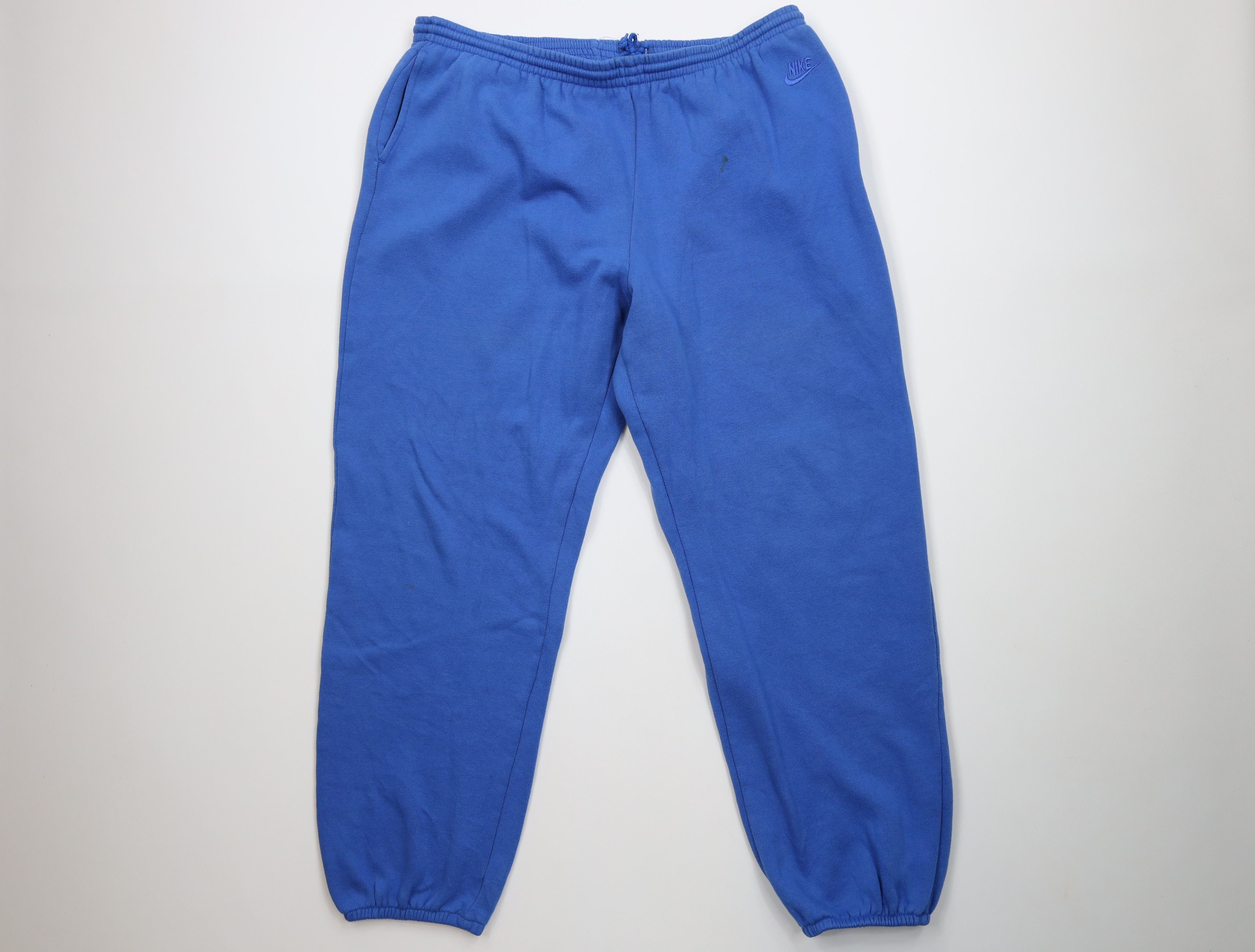 Vintage 80s 90s Nike Swoosh Sweatpants Joggers Royal Blue