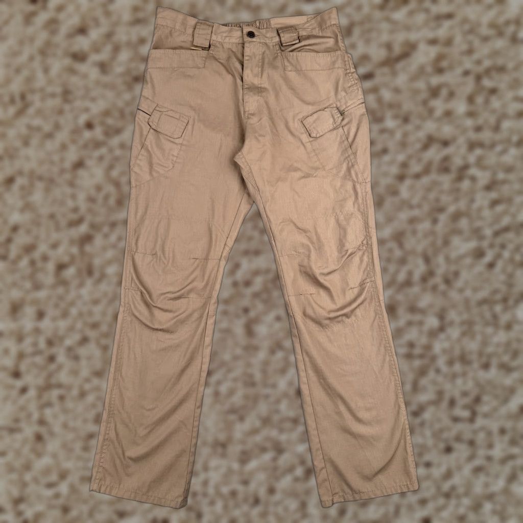 Vintage United Uniform Tactical Pants Men 36 Beige Cargo Gusseted Knee Rip-Stop Fabric Polyester Bend Size US 36 / EU 52 - 1 Thumbnail