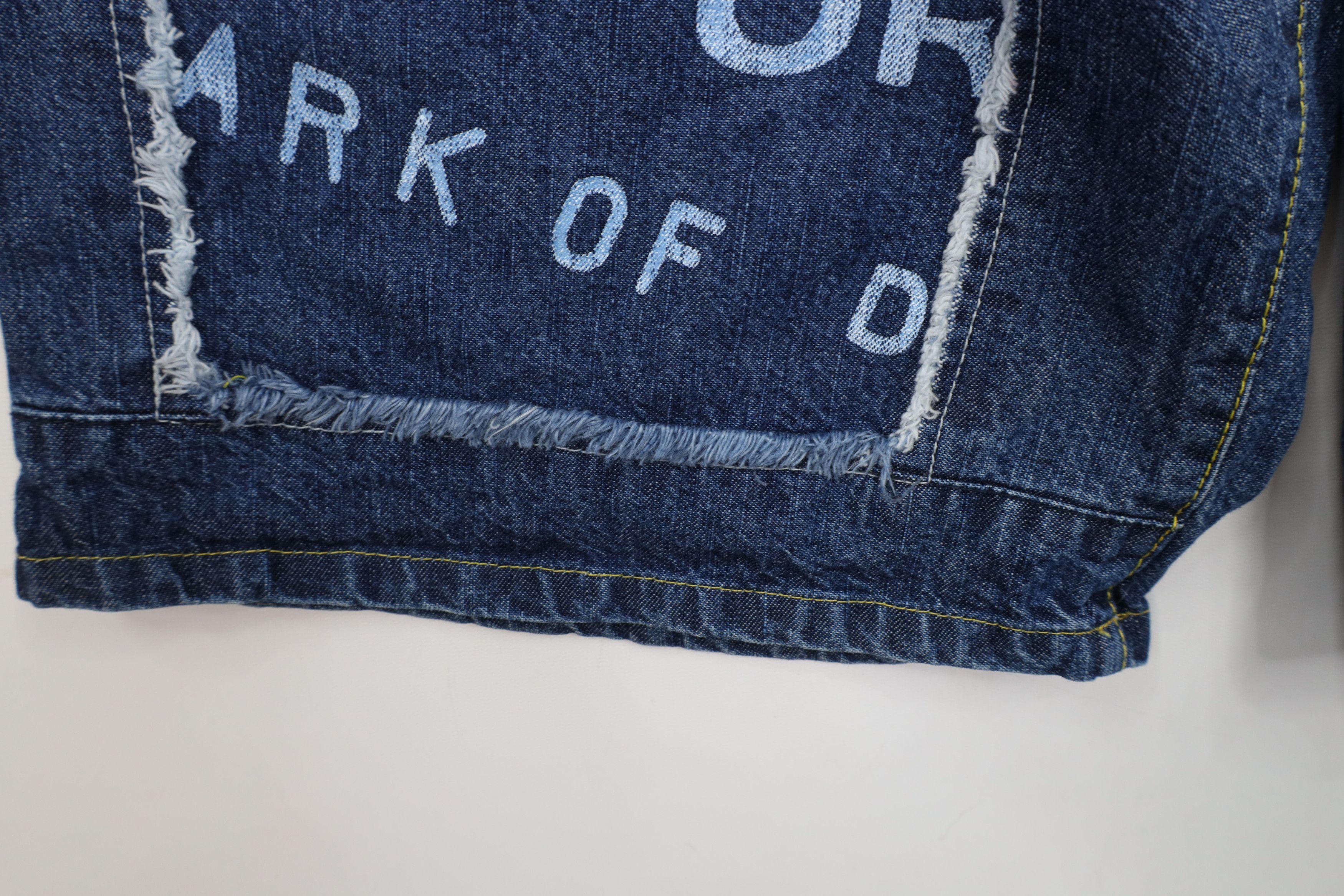 Vintage × Von Dutch Vintage 90s Y2K Von Dutch Spell Baggy Fit Denim Jean Shorts Size US 38 / EU 54 - 11 Thumbnail