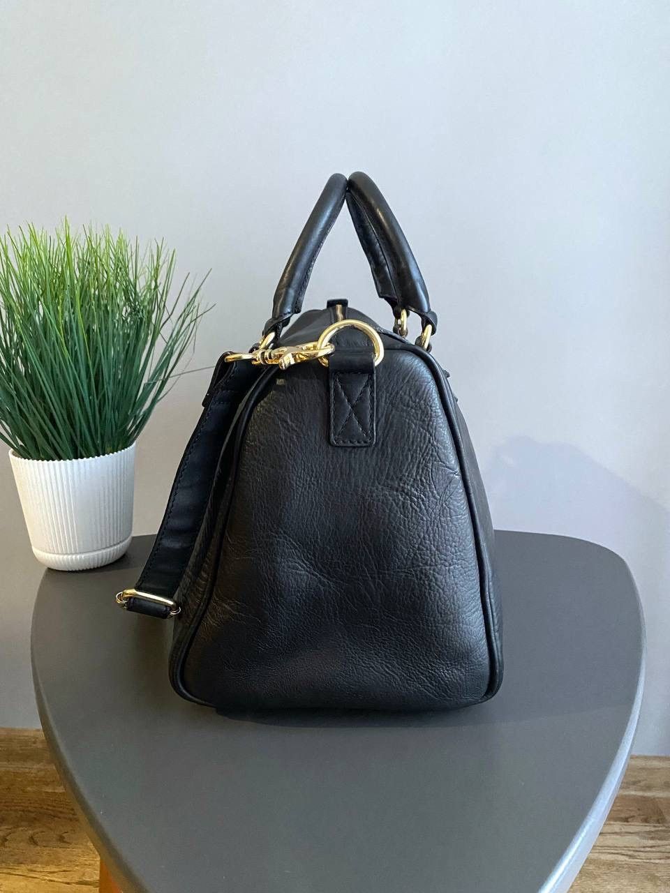 SANDQVIST Sandqvist Black Leather Handbag Shoulder Bag Size ONE SIZE - 3 Thumbnail