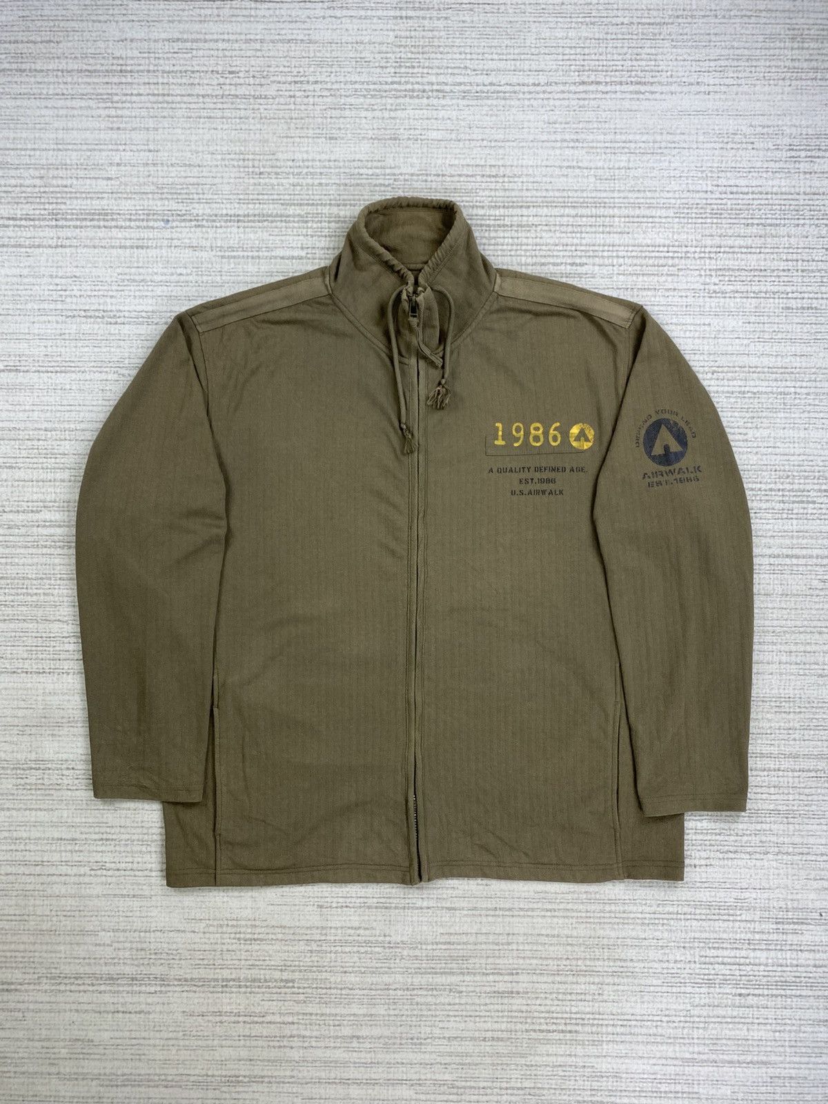 Airwalk Vintage U.S AIRWALK Military Style Zipper Jacket Size US XL / EU 56 / 4 - 1 Thumbnail
