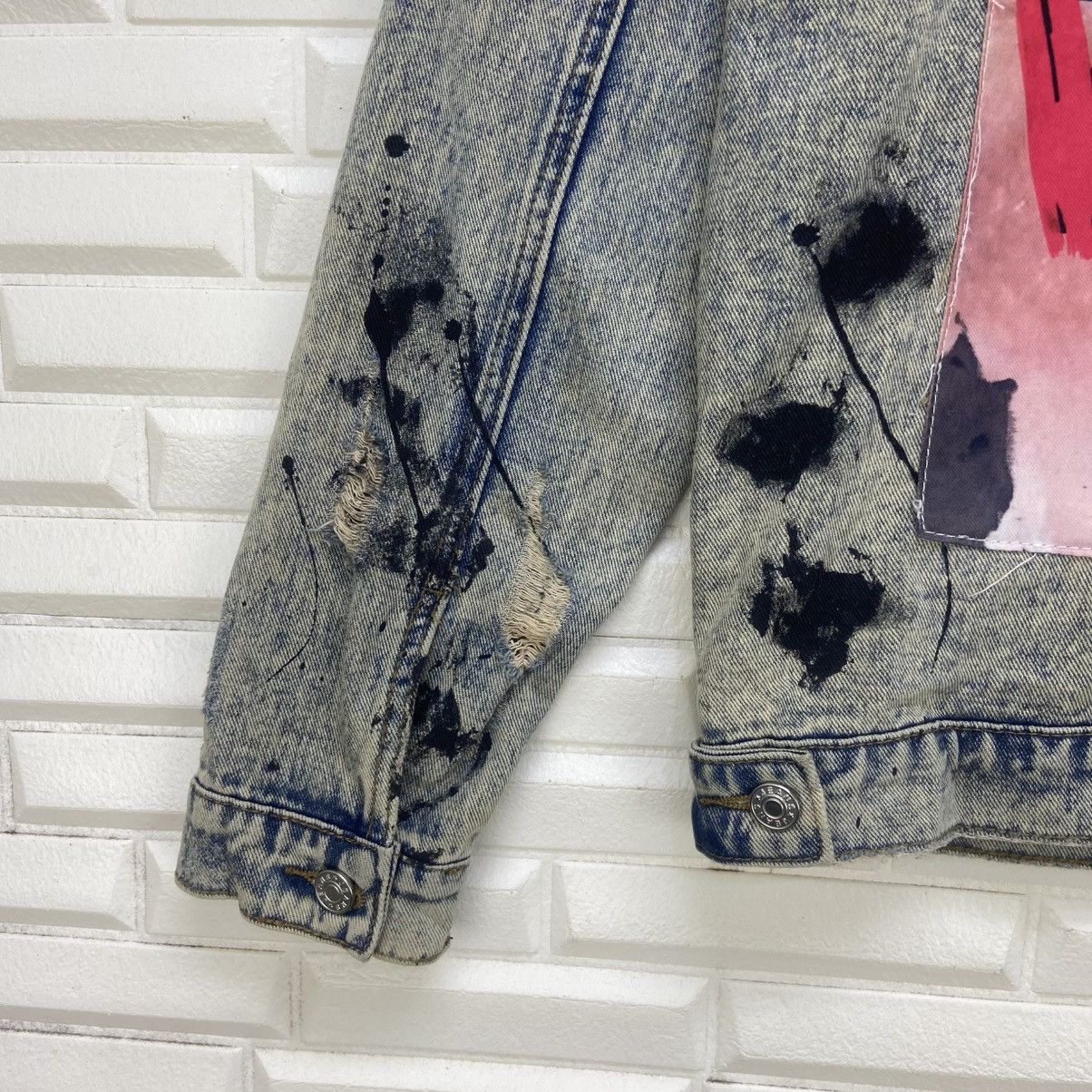 Japanese Brand Japanese Brand Distressed Denim Paint Splatter Denim Jacket Size US M / EU 48-50 / 2 - 14 Thumbnail