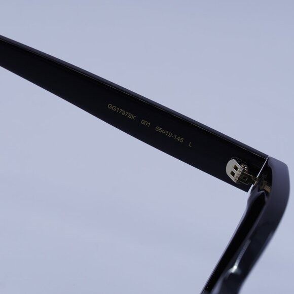 Gucci Gucci GG1797SK 001 Sunglasses Black Square Frame, Grey Size ONE SIZE - 7 Thumbnail
