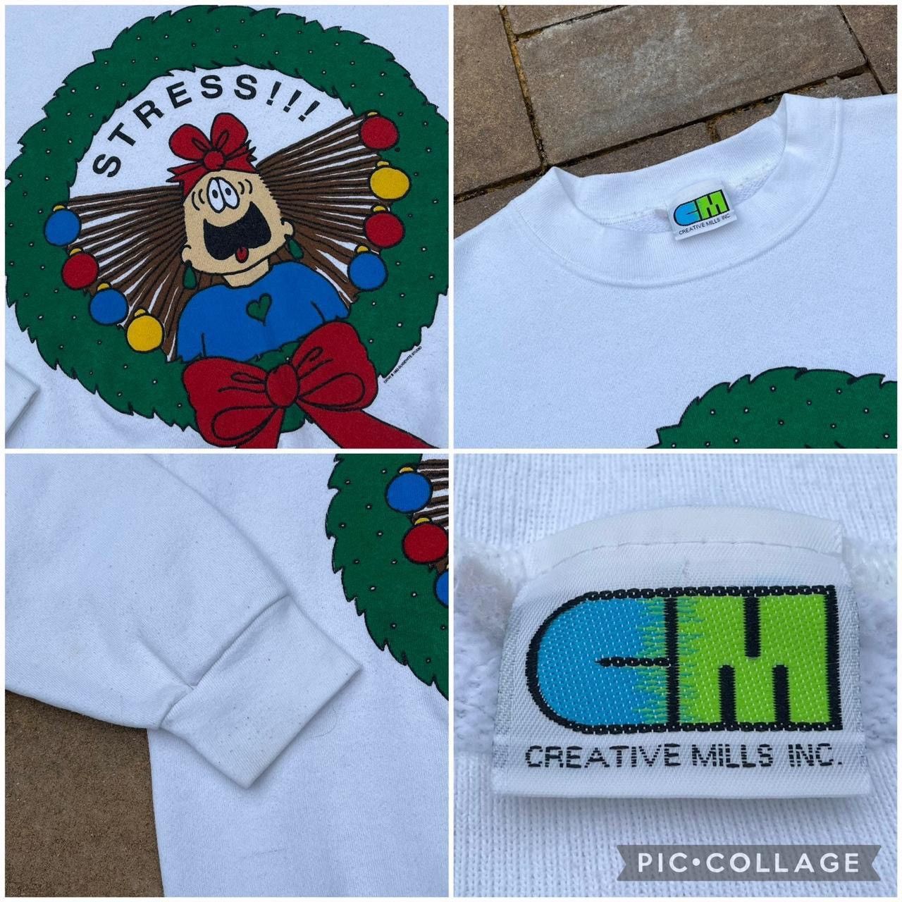 Vintage Vintage 90s Stress Cartoon Comedy Funny Crewneck Sweatshirt Size US M / EU 48-50 / 2 - 3 Thumbnail