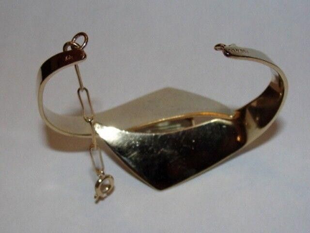 Other Israeli 14kt Gold Vermeil Sterling Smoky Quartz Bracelet Size ONE SIZE - 3 Thumbnail