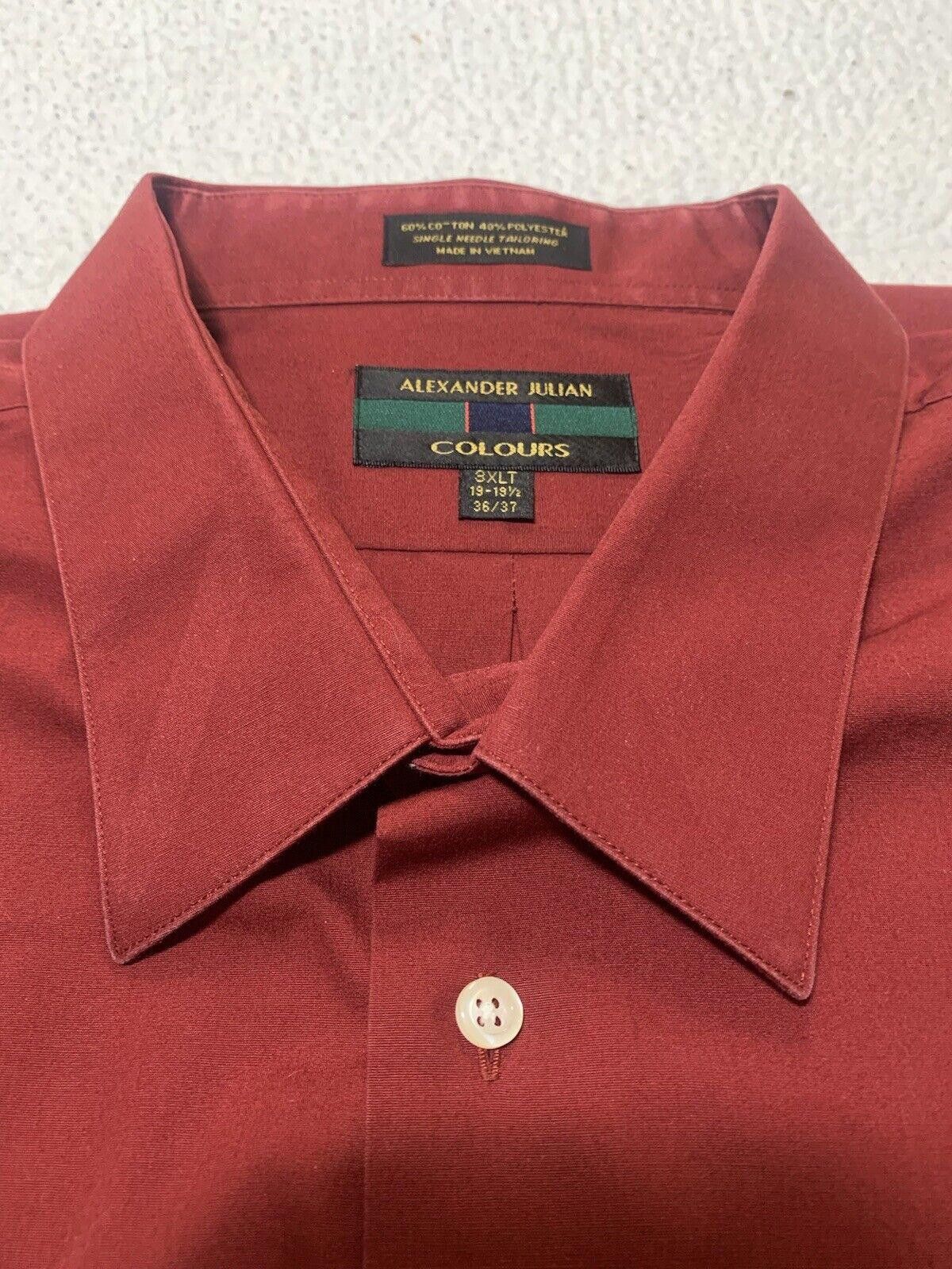 Alexander Julian Alexander Julian Men's 3XLT Shirt Long Sleeve Red Wine Size US XXL / EU 58 / 5 - 2 Thumbnail