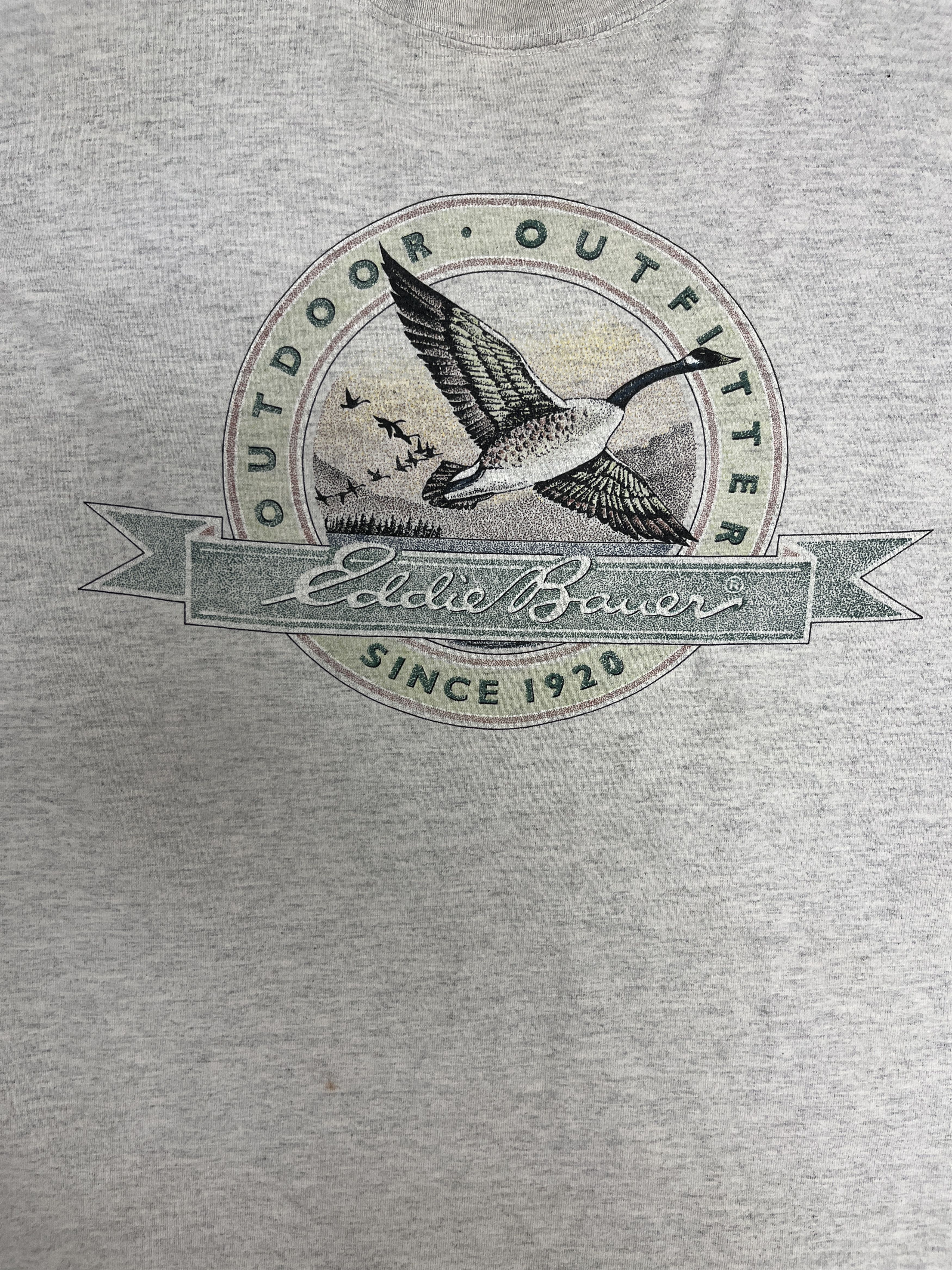 Eddie Bauer × Vintage Eddie Bauer Outdoor Outfitter Vintage Grey T-Shirt Tee Size US L / EU 52-54 / 3 - 2 Thumbnail