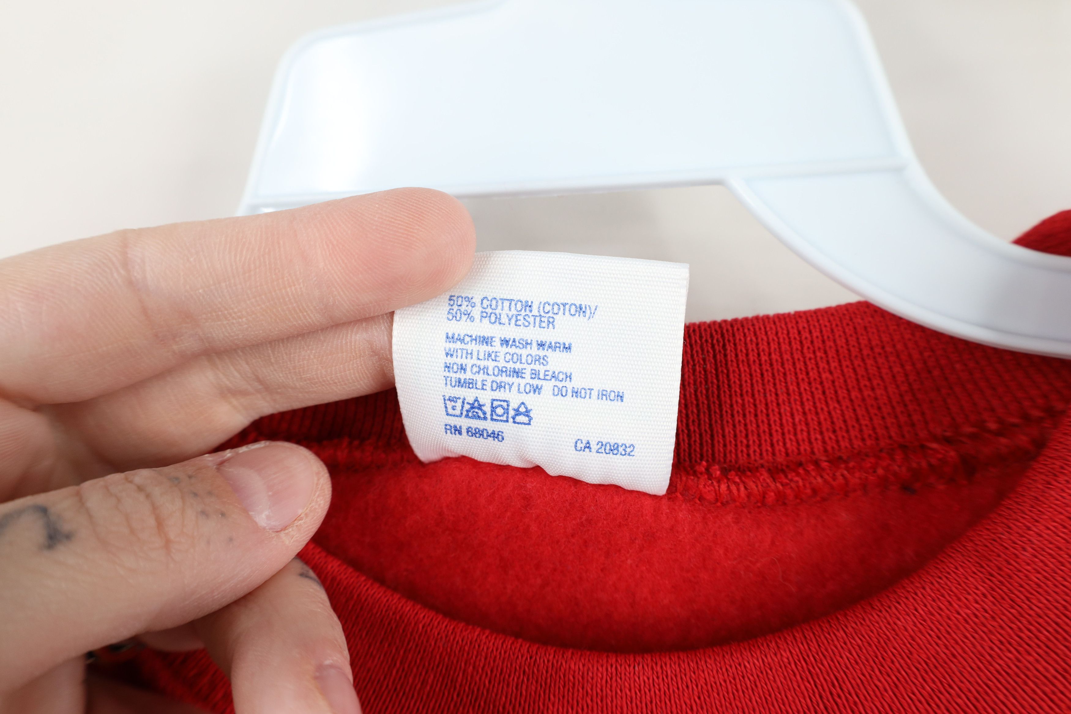 Vintage Vintage 80s 90s Streetwear Heavyweight Sweatshirt Red USA Size US XL / EU 56 / 4 - 9 Thumbnail